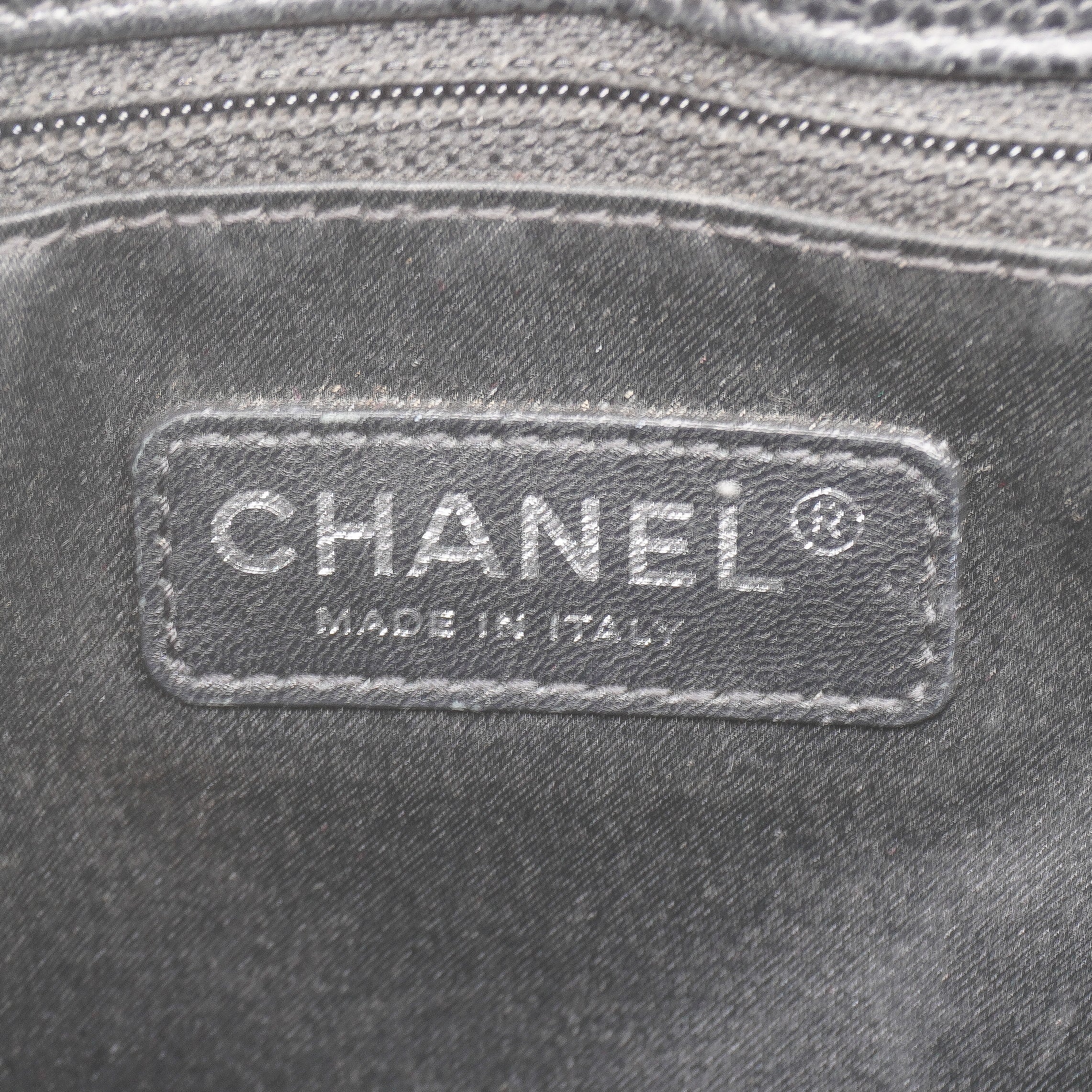 Chanel Black Quilted Caviar Grand Shopping Tote