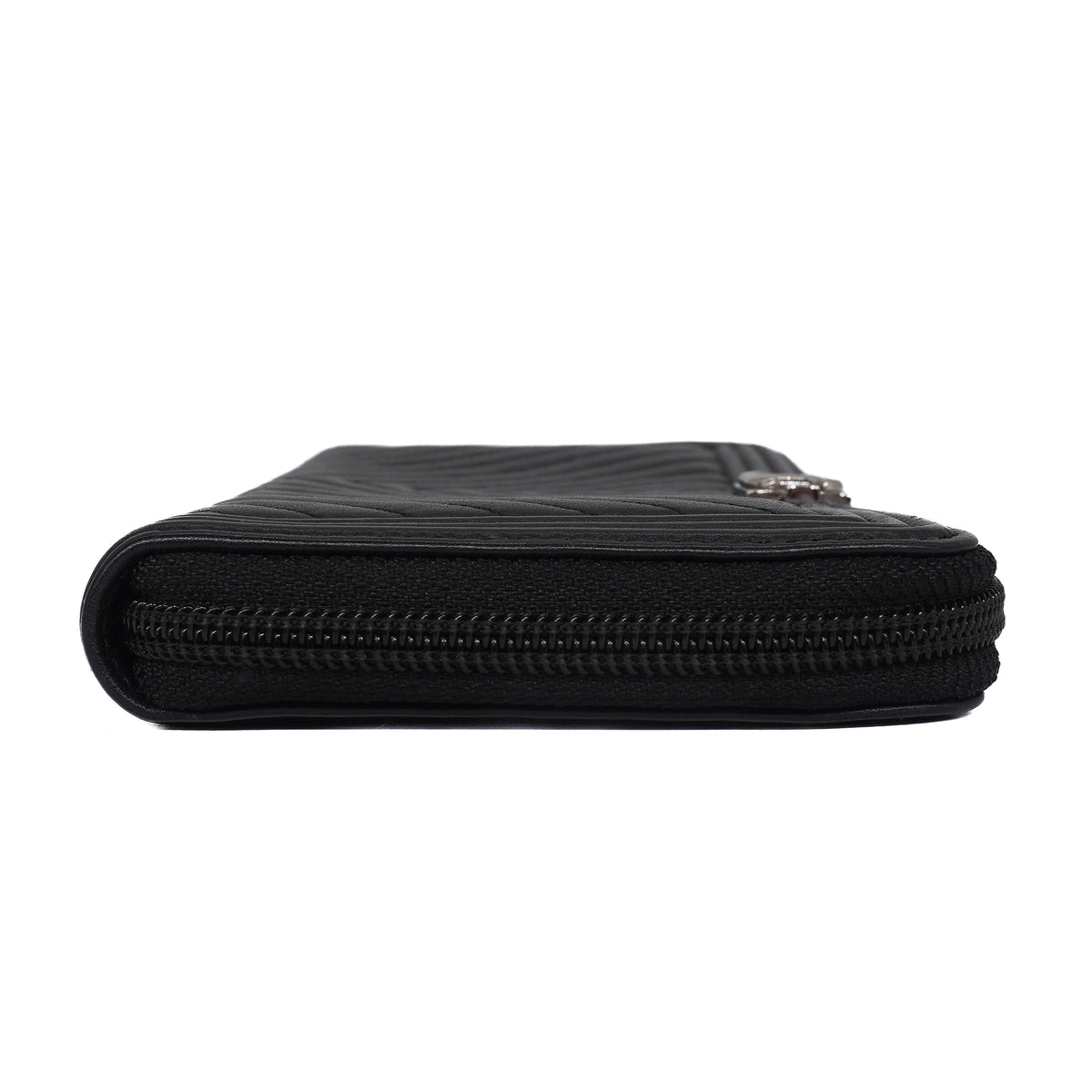Chanel Boy Zip Around Wallet Lambskin Black