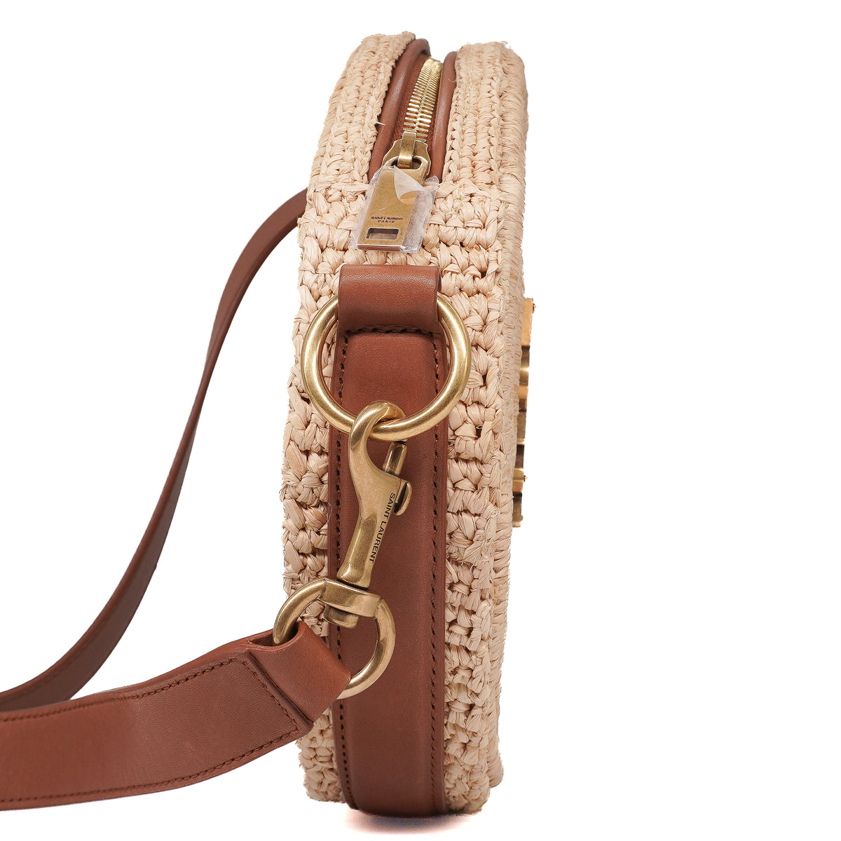 Saint Laurent Raffia Round