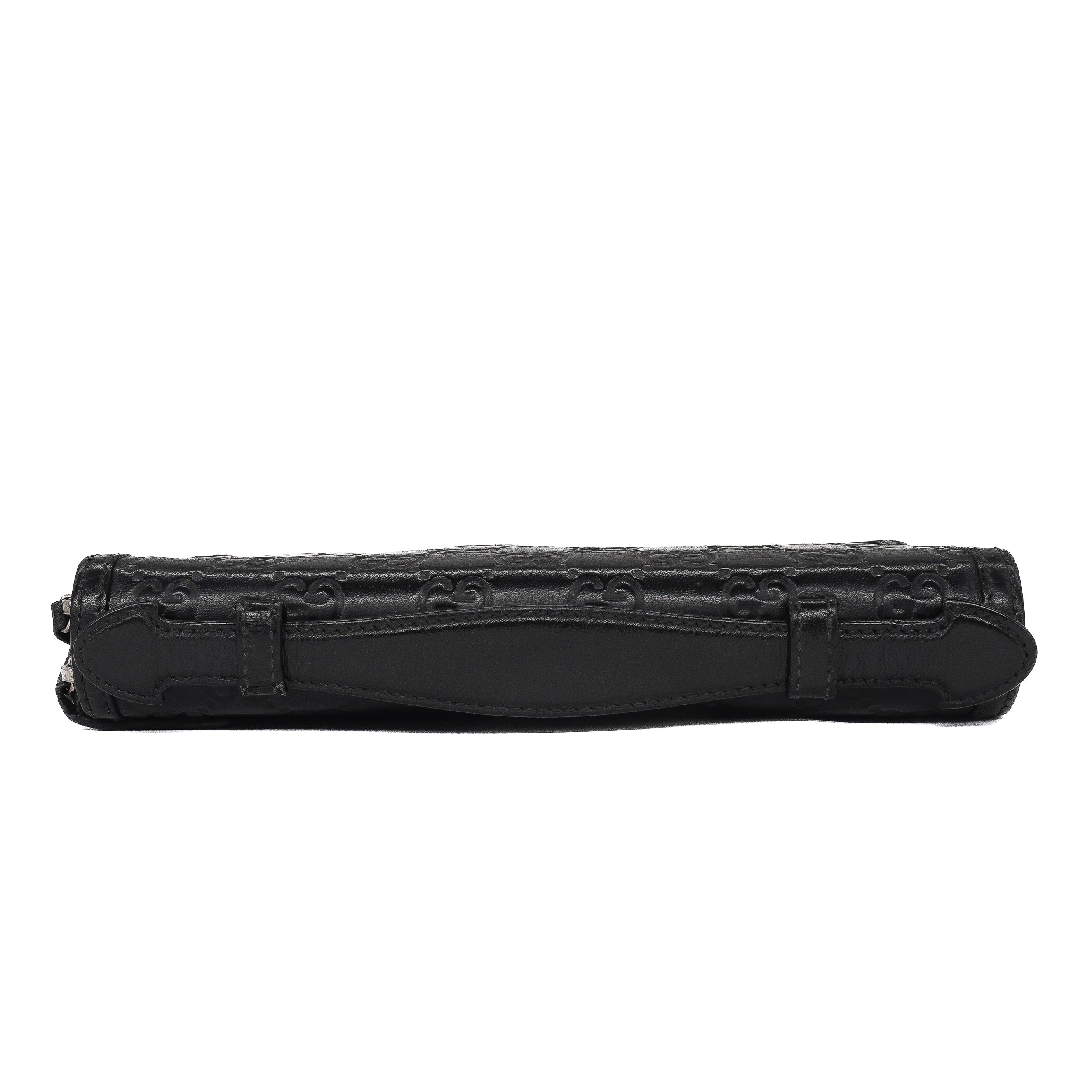 Gucci Guccissima Long Black Clutch Wallet