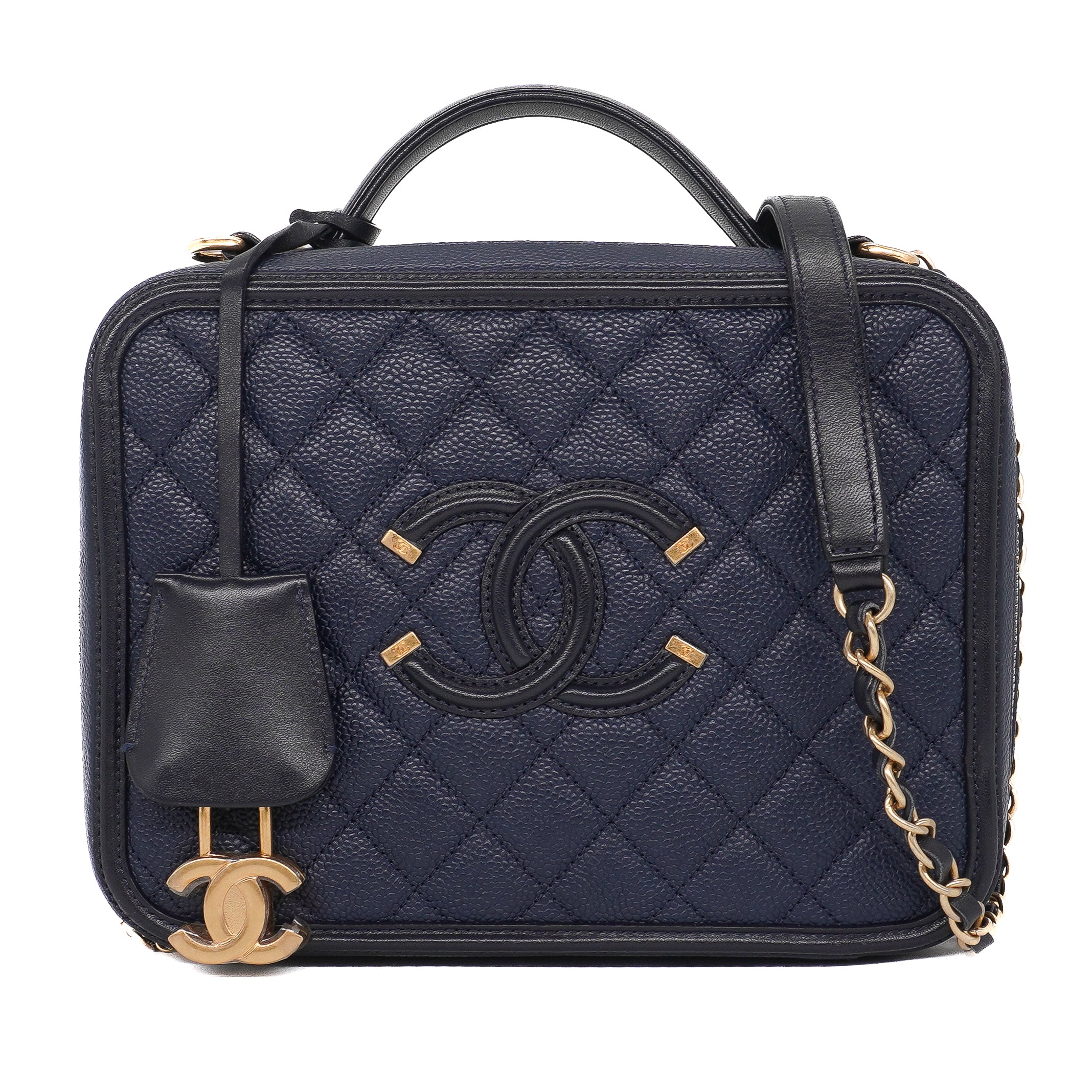Chanel Medium CC Filigree Top Handle Vanity