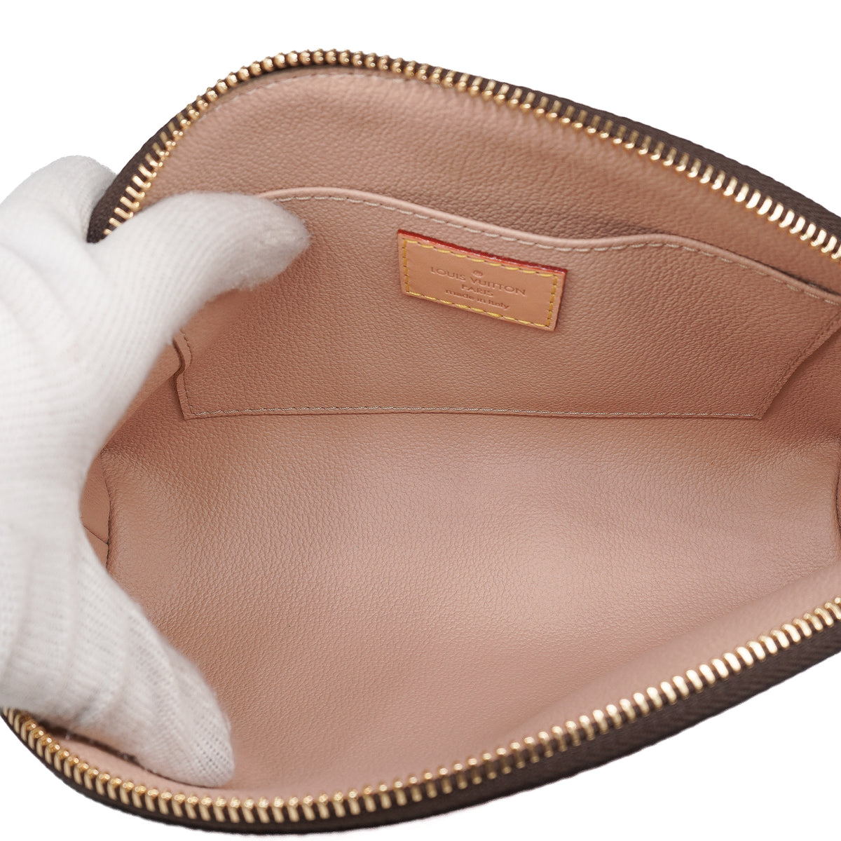 Louis Vuitton Cosmetic Pouch MM Monogram Canvas Brown