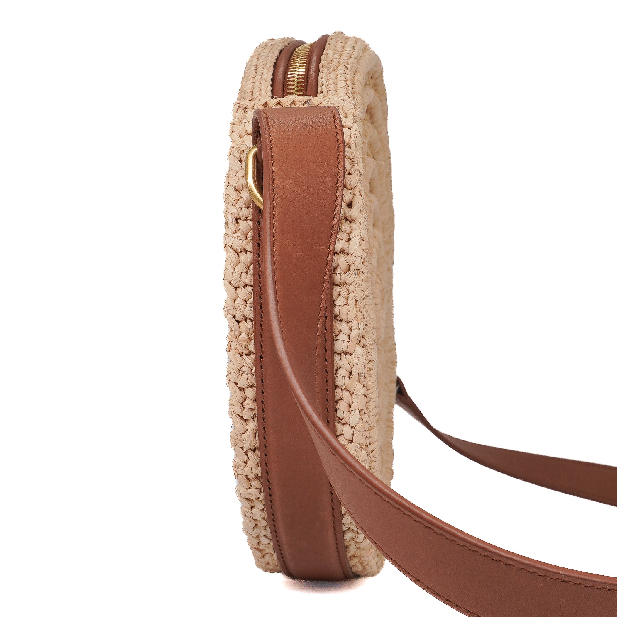 Saint Laurent Raffia Round