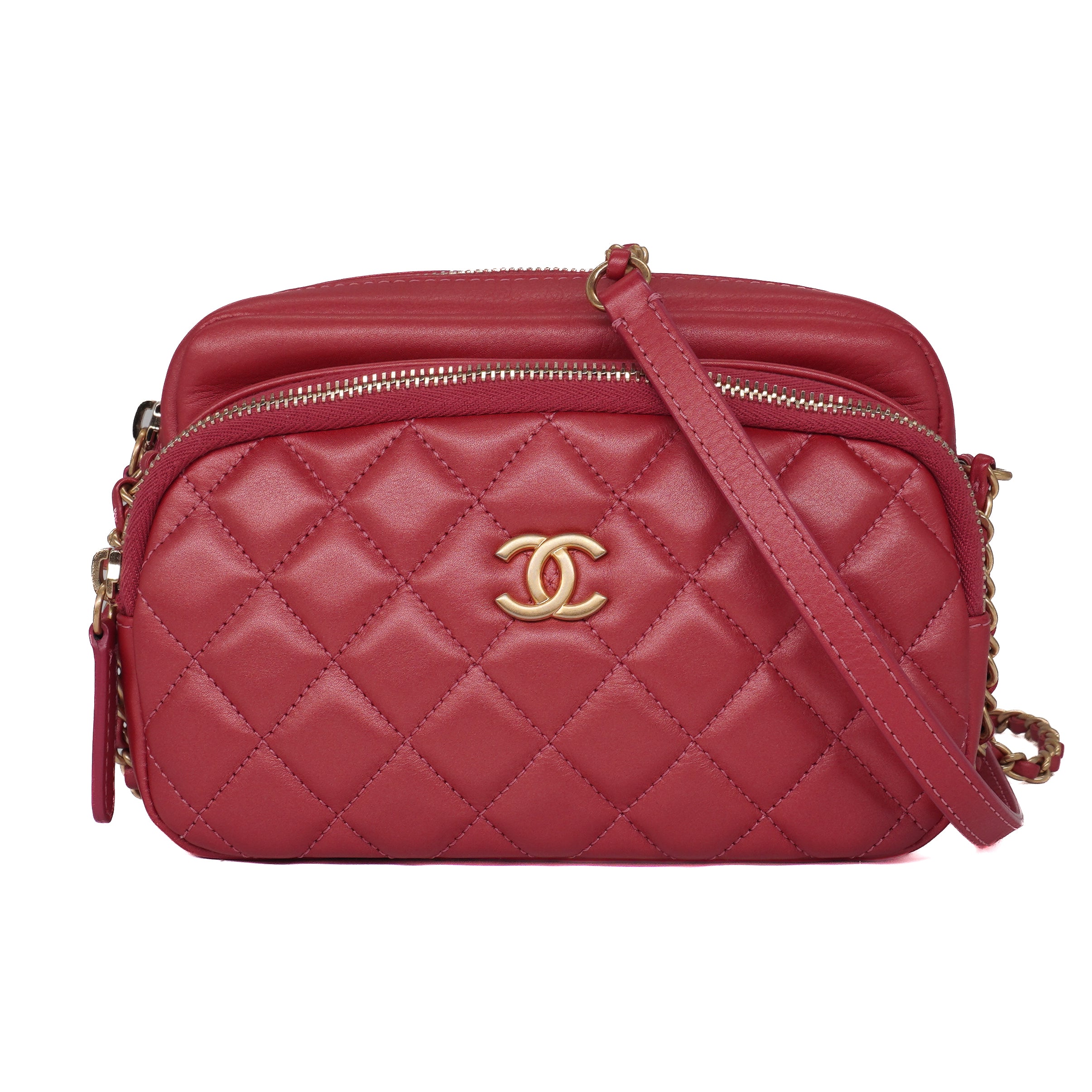 Chanel Calfskin Quilted Day Trips Camera Bag