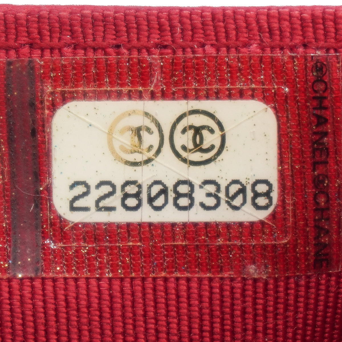 Chanel Flap Card Holder Caviar Red