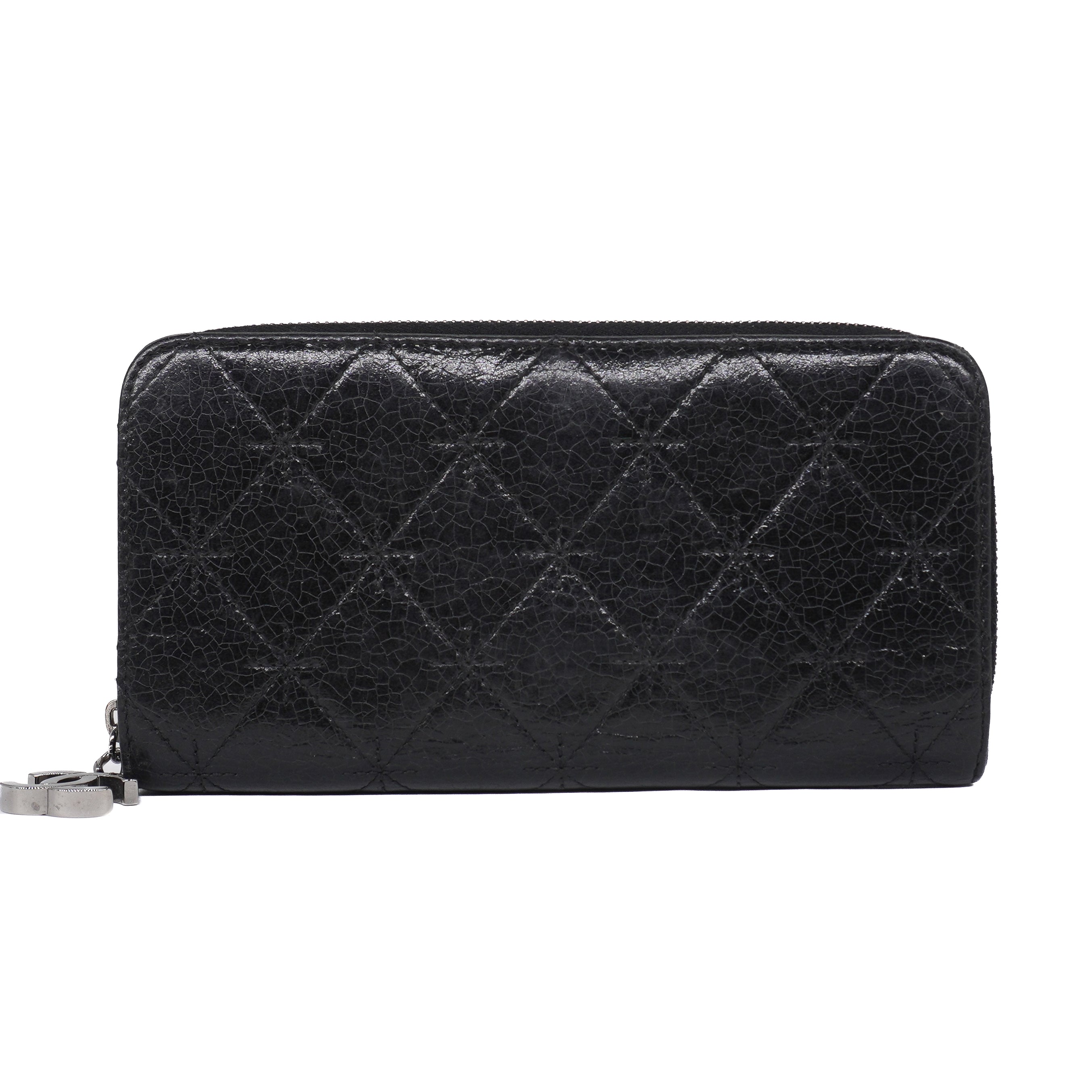 Chanel Aged Calfskin Zip Around Organizer Wallet