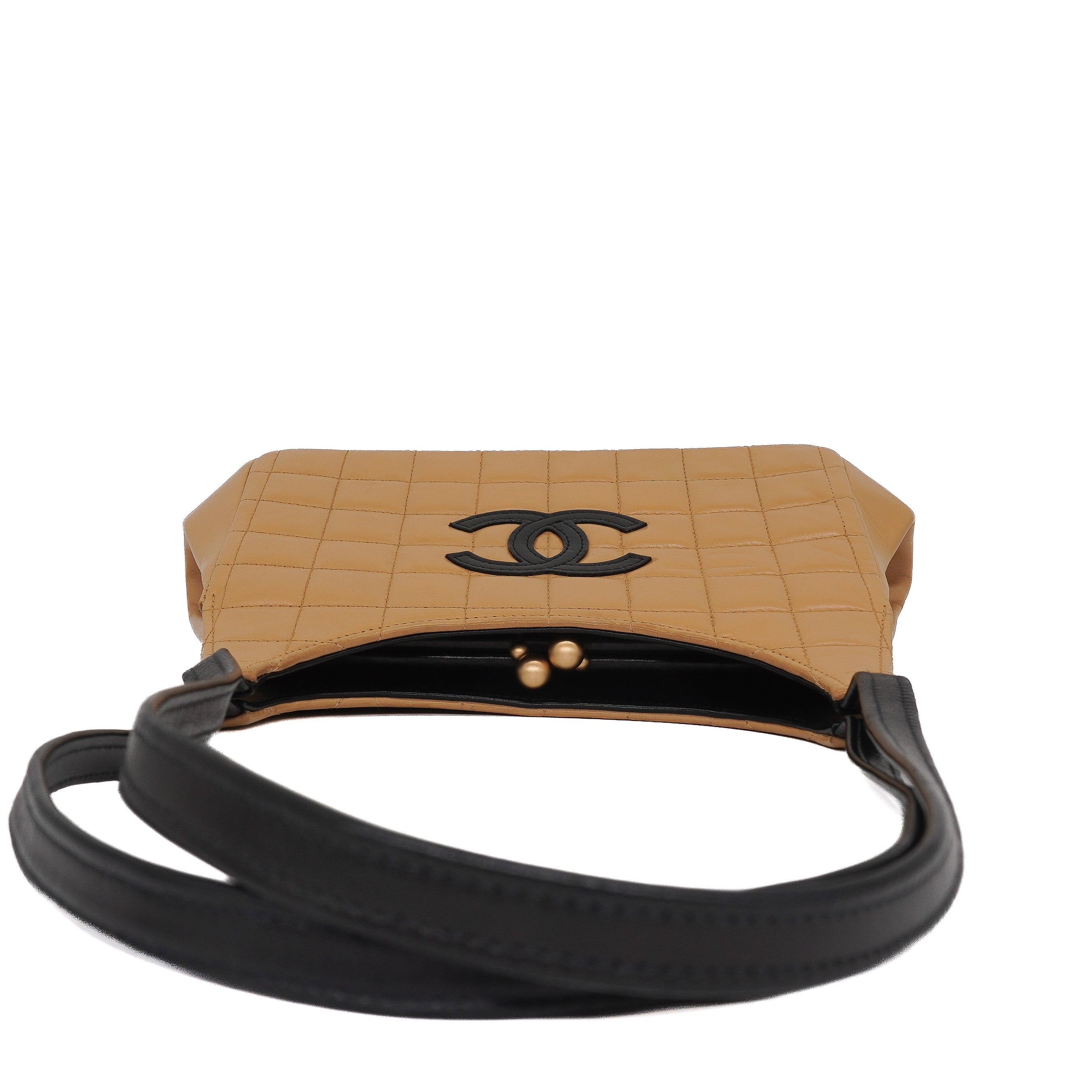 Chanel Vintage Chocolate Bar Kiss Lock