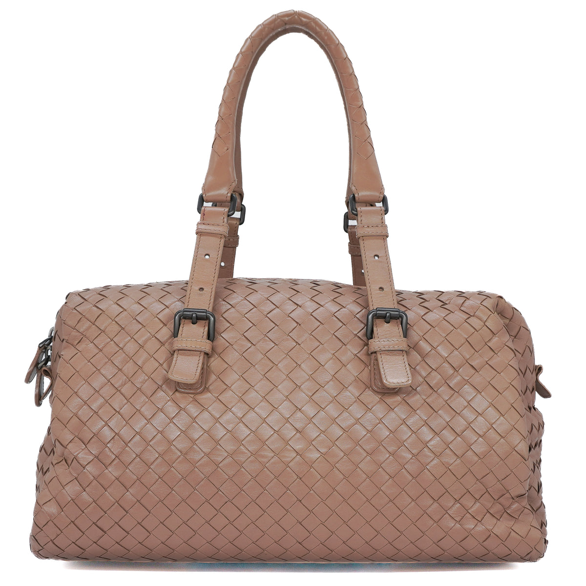 Bottega Veneta Boston Zip Bag Intrecciato
