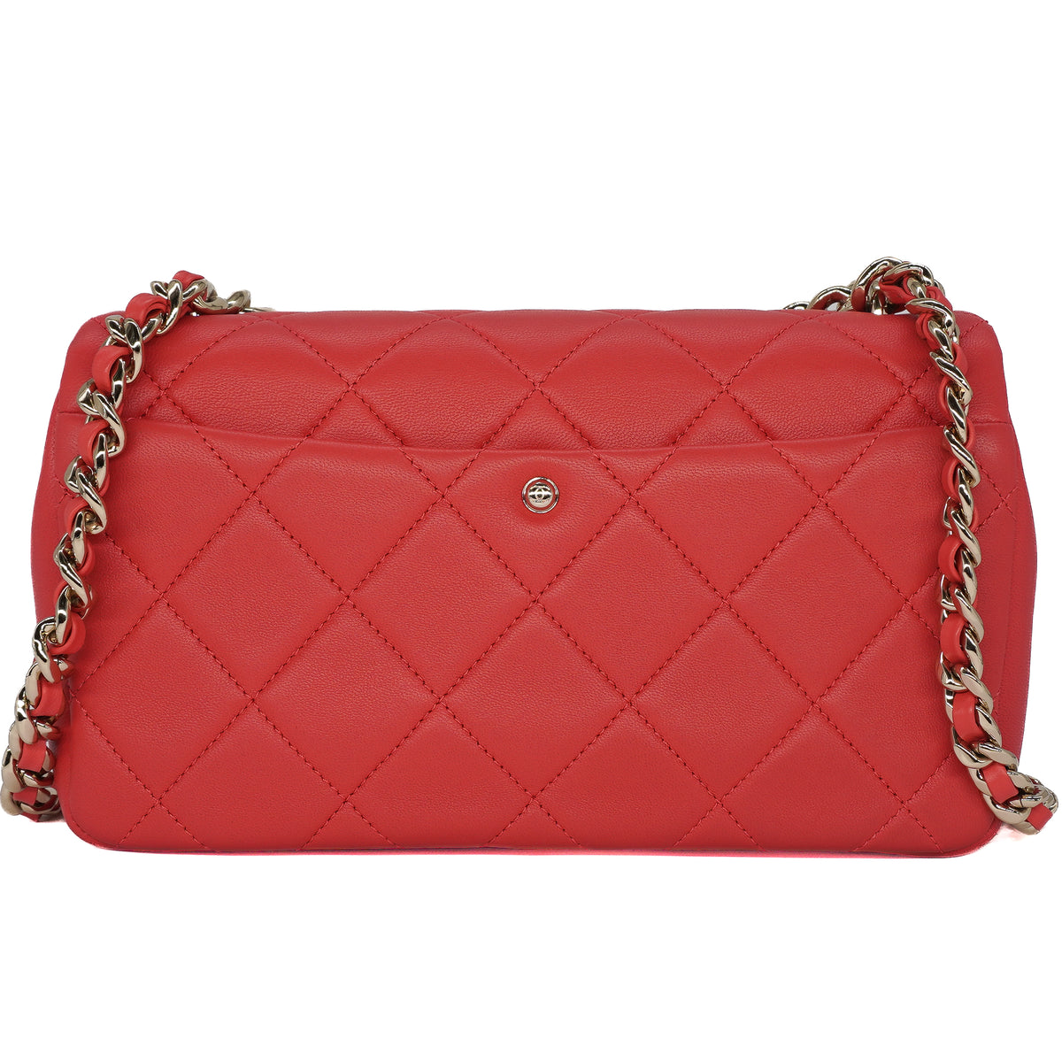 Chanel Elegant Chain Small Flap Bag Lambskin Pink