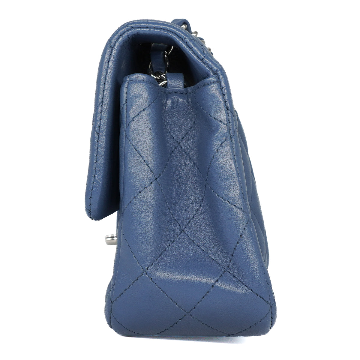 Chanel Mini Rectangular Flap Bag Lambskin Slate Blue