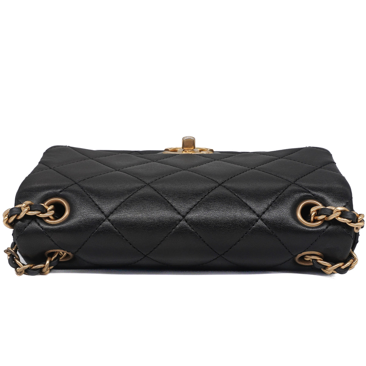 Chanel Mini Square Flap Bag Lambskin Black