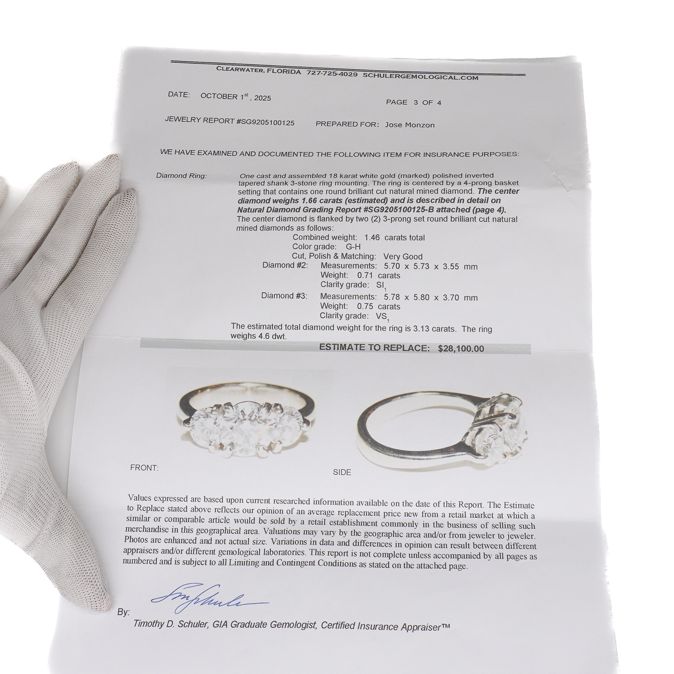 Past, Present & Future Diamond Ring