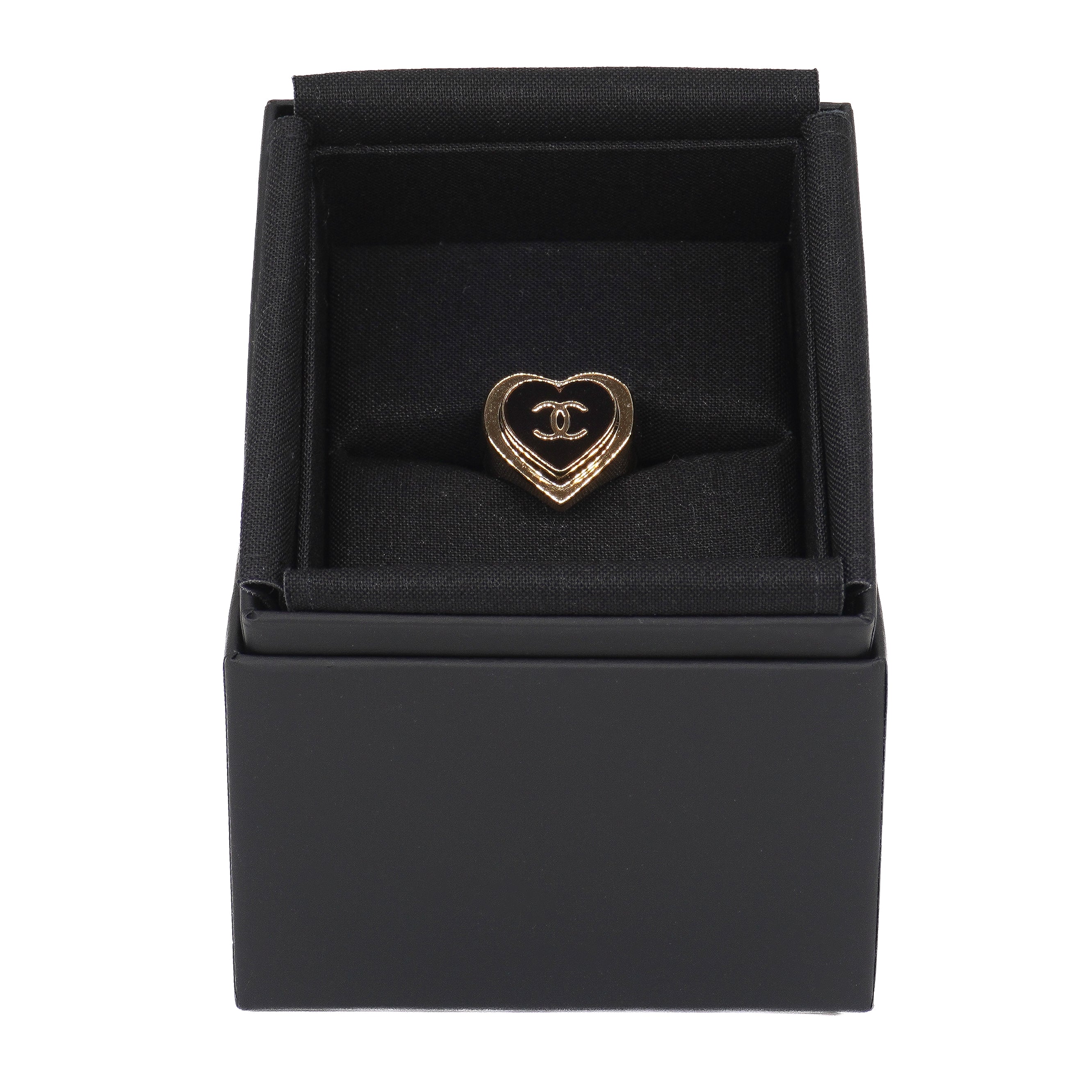 Chanel Enamel Heart Ring