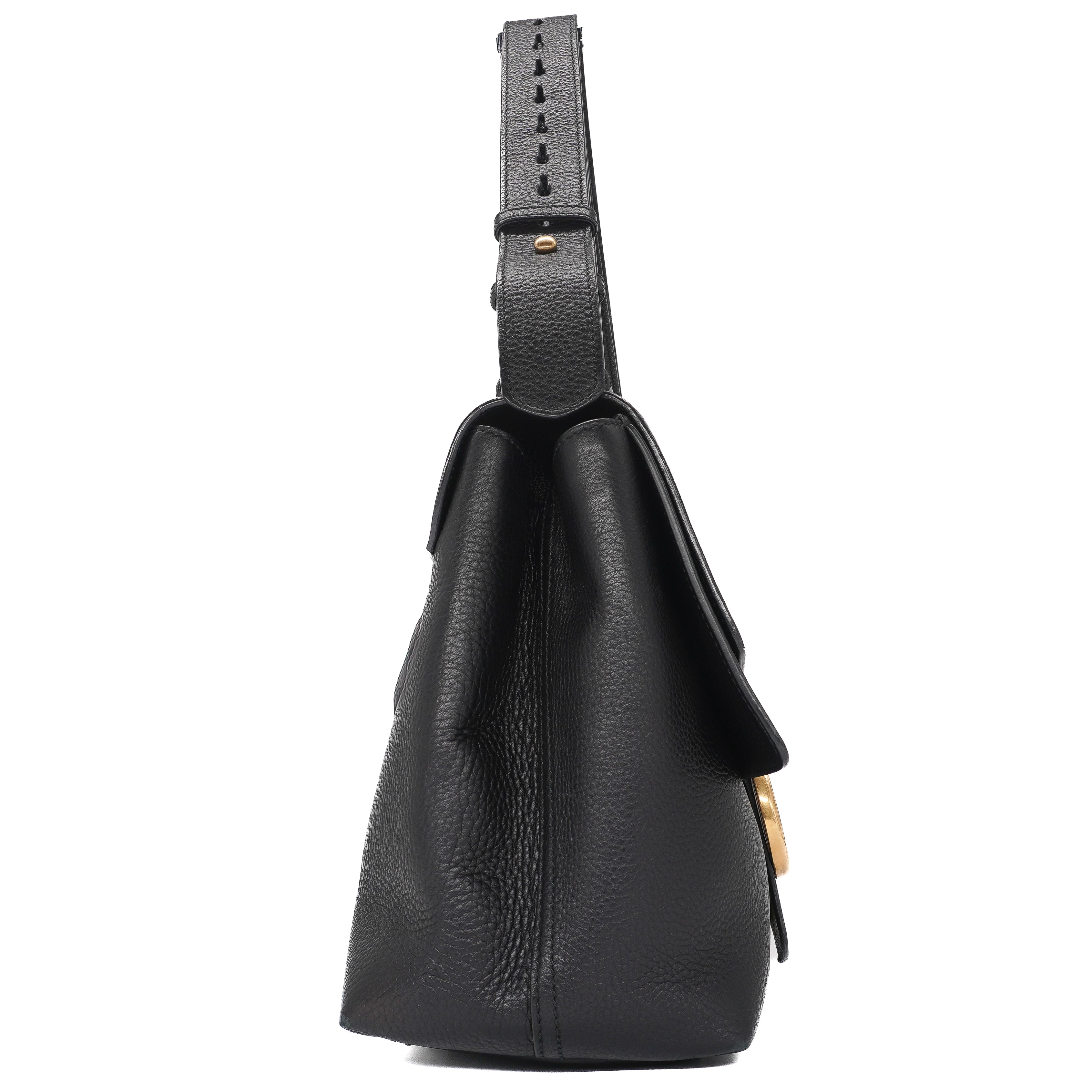 Gucci Pebbled Calfskin GG Marmont Large Flap Bag