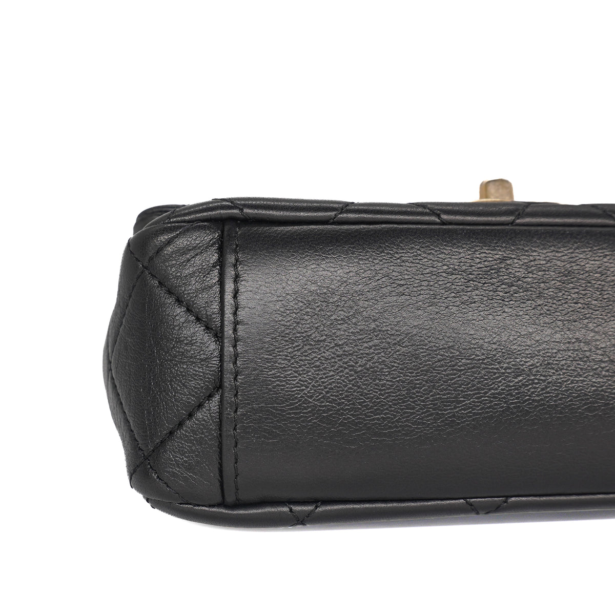 Chanel Mini Square Flap Bag Lambskin Black