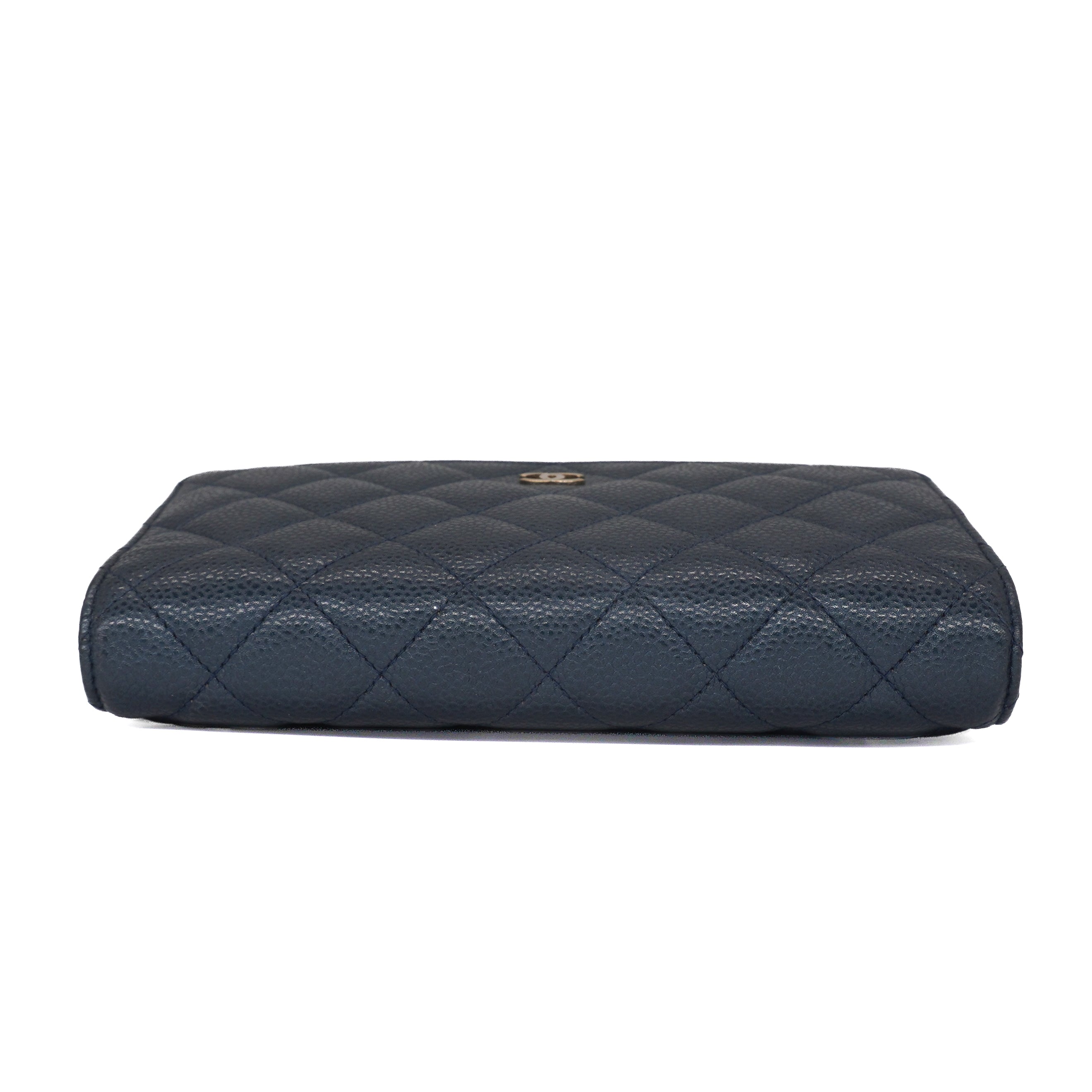 Chanel Blue Quilted Caviar WOC