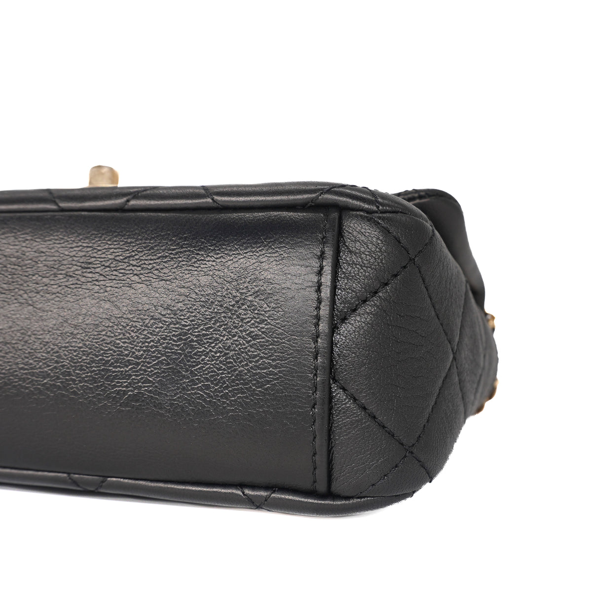 Chanel Mini Square Flap Bag Lambskin Black