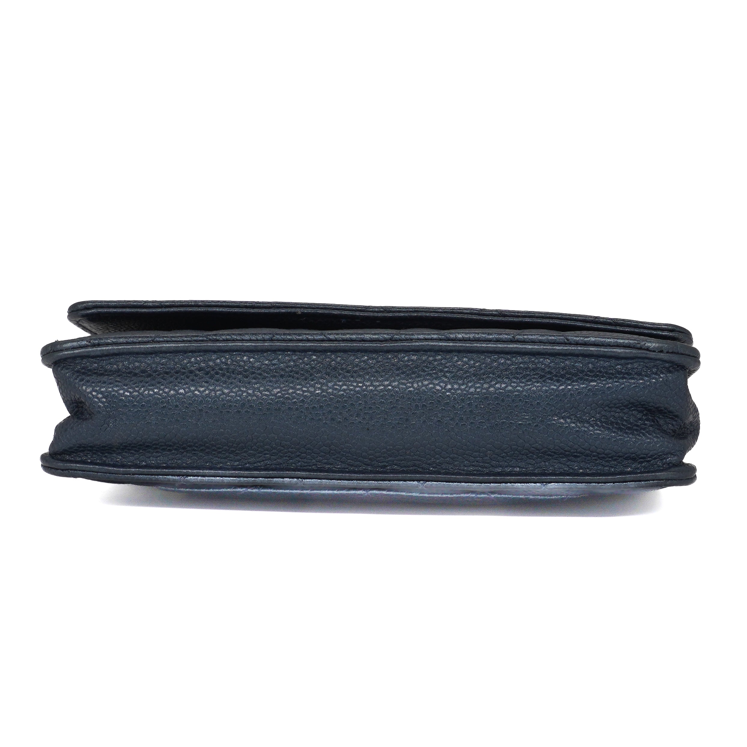Chanel Blue Quilted Caviar WOC