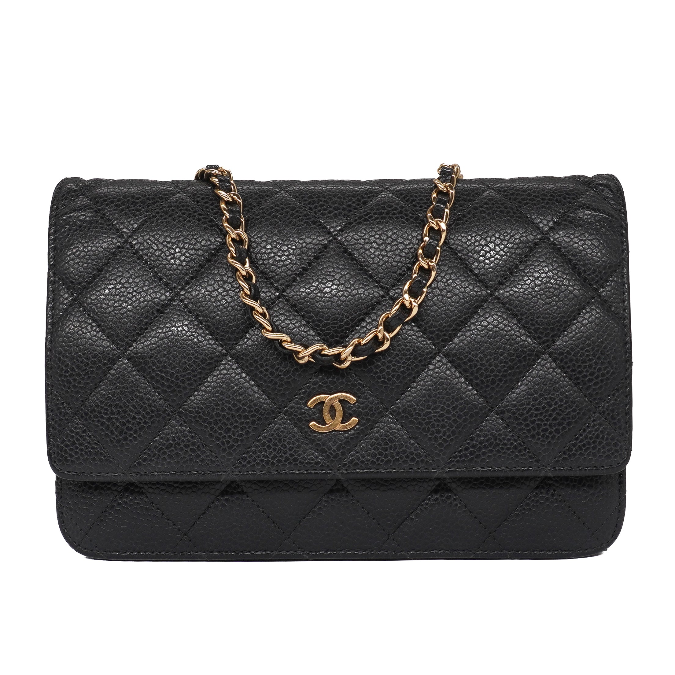 Chanel Quilted Caviar Wallet On Chain