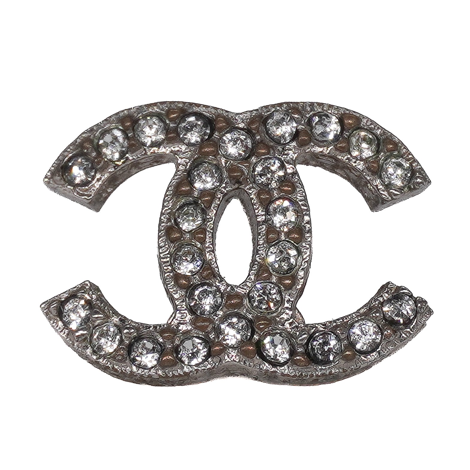 Chanel Crystal CC Small Stud Earrings