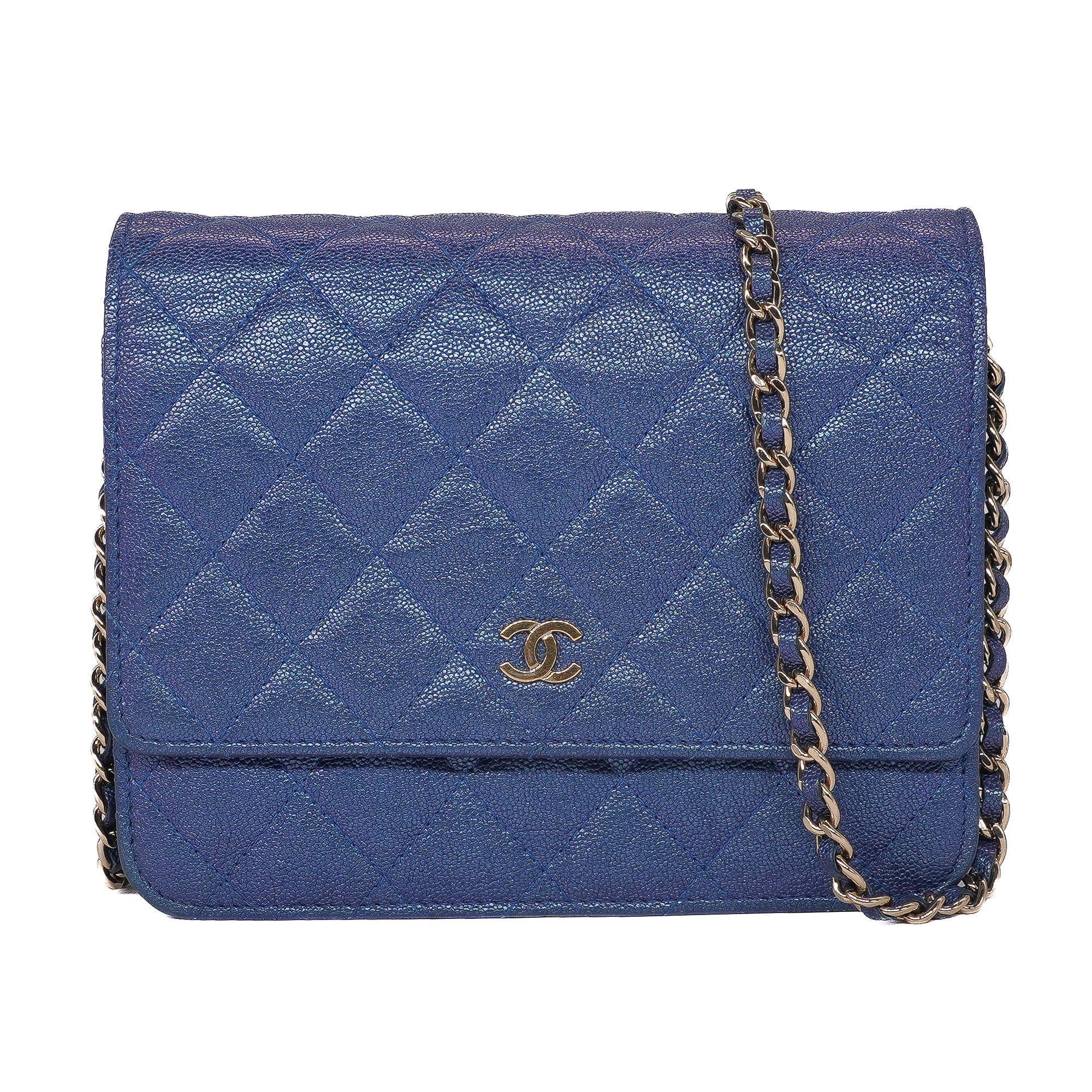 Chanel Iridescent Caviar Quilted Wallet On Chain