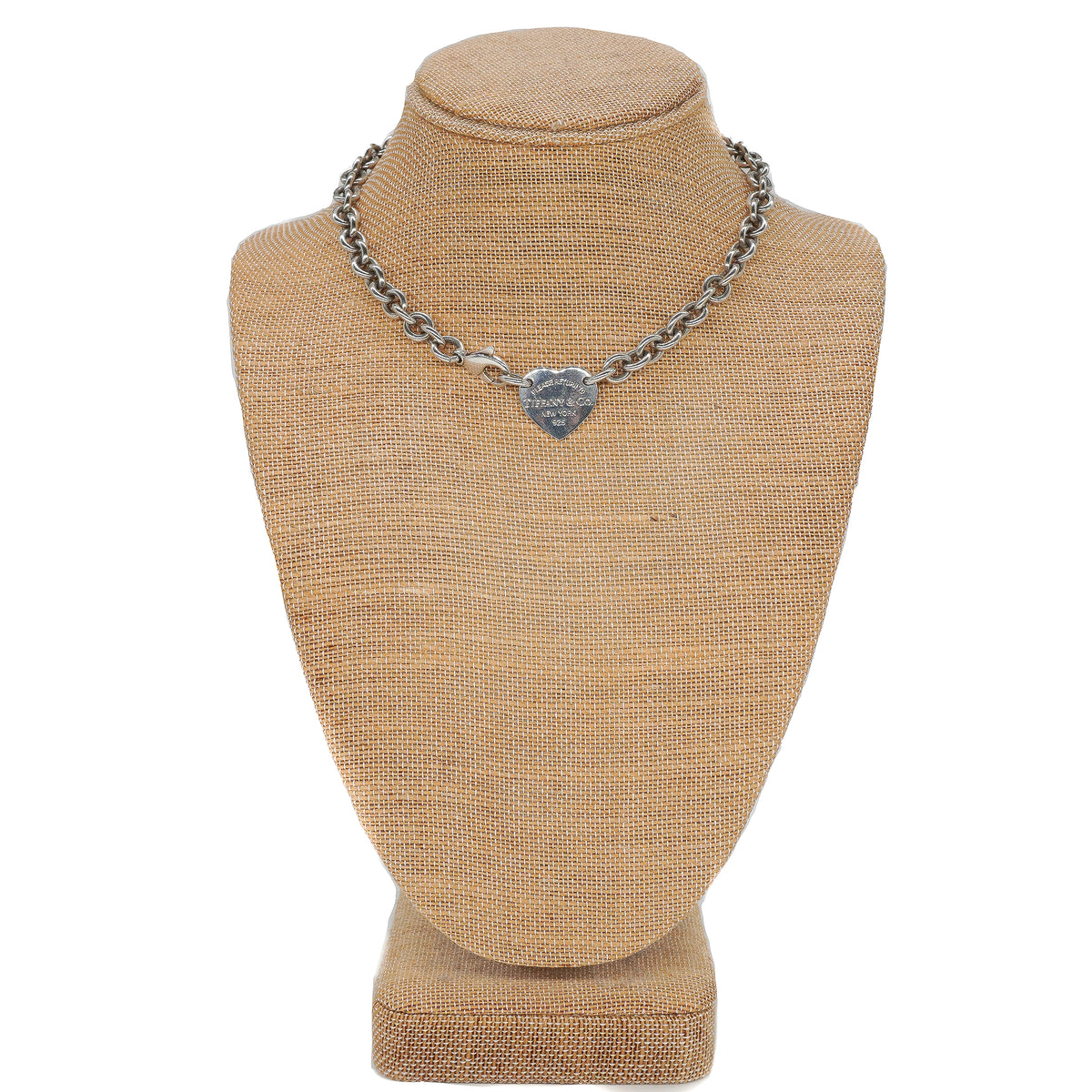 Tiffany & Co. Return to Tiffany Heart Tag Choker Necklace Sterling Silver