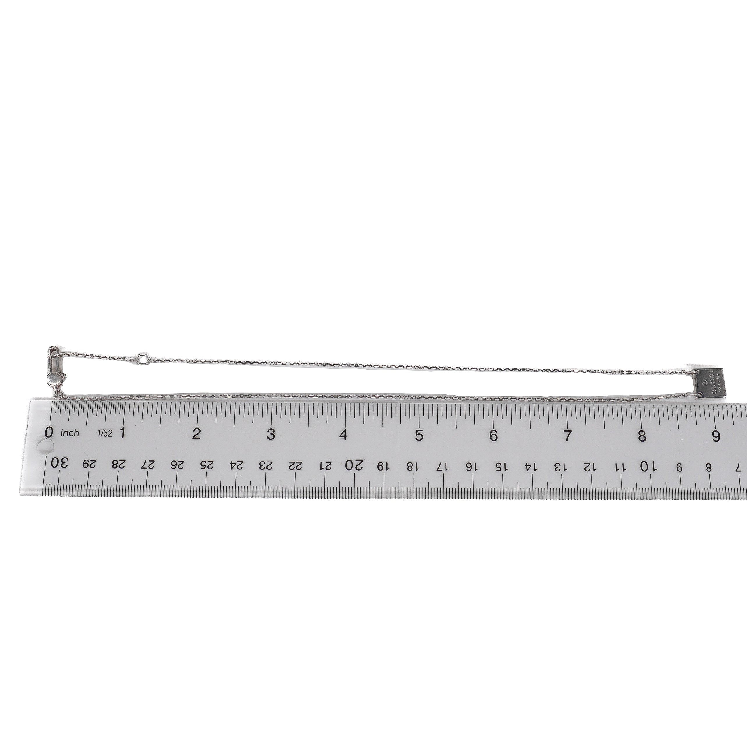Gucci Sterling Silver Square Pendant Necklace