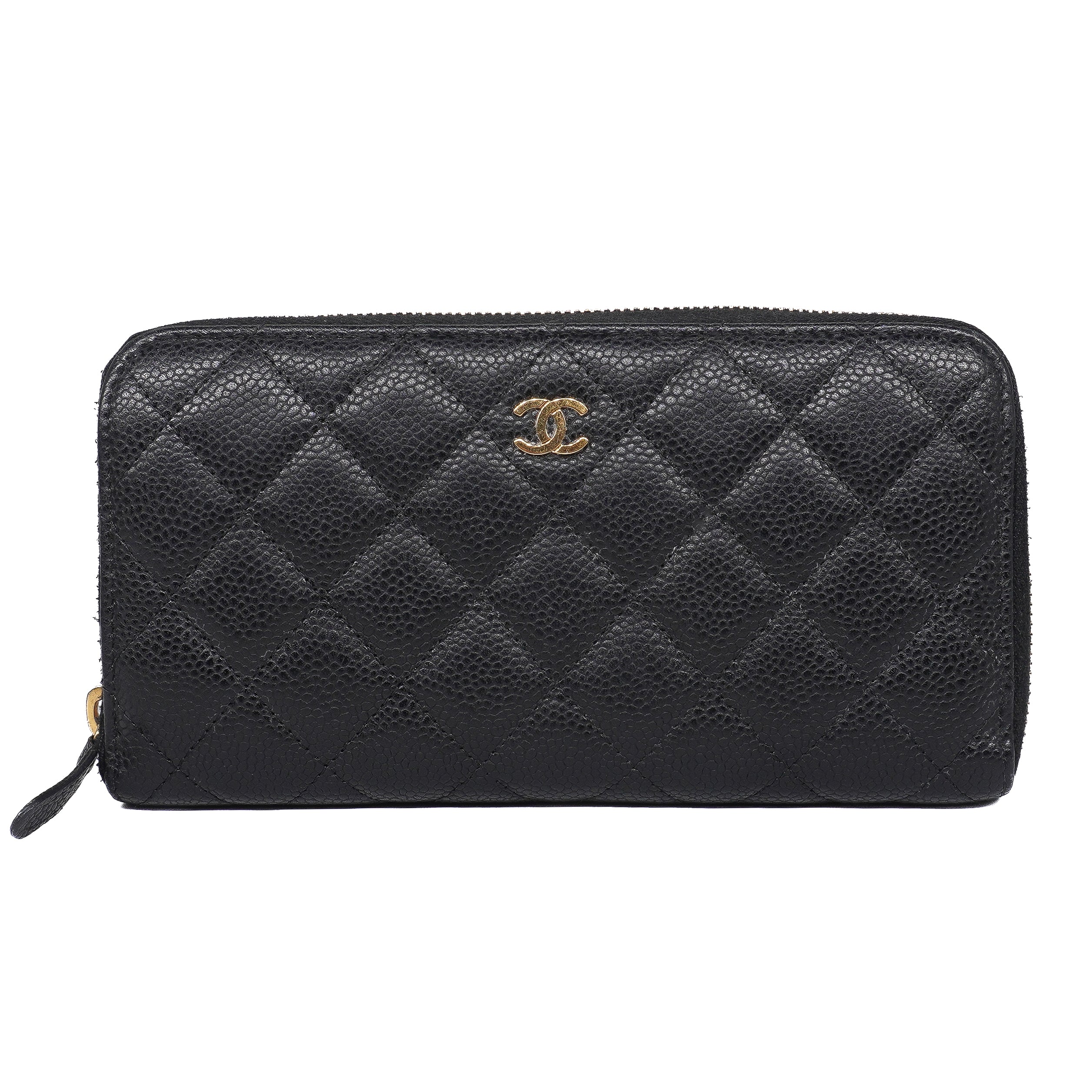 Chanel Large Gusset Zip Around Wallet