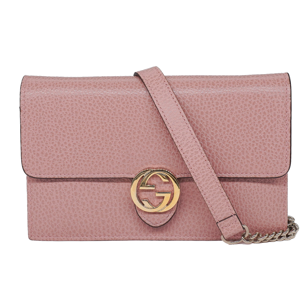 Gucci Pink Chain Wallet