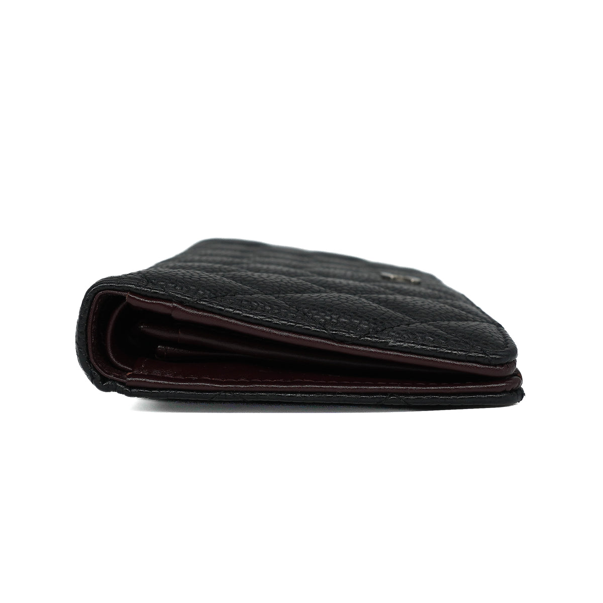 Chanel Yen Wallet Quilted Caviar Black