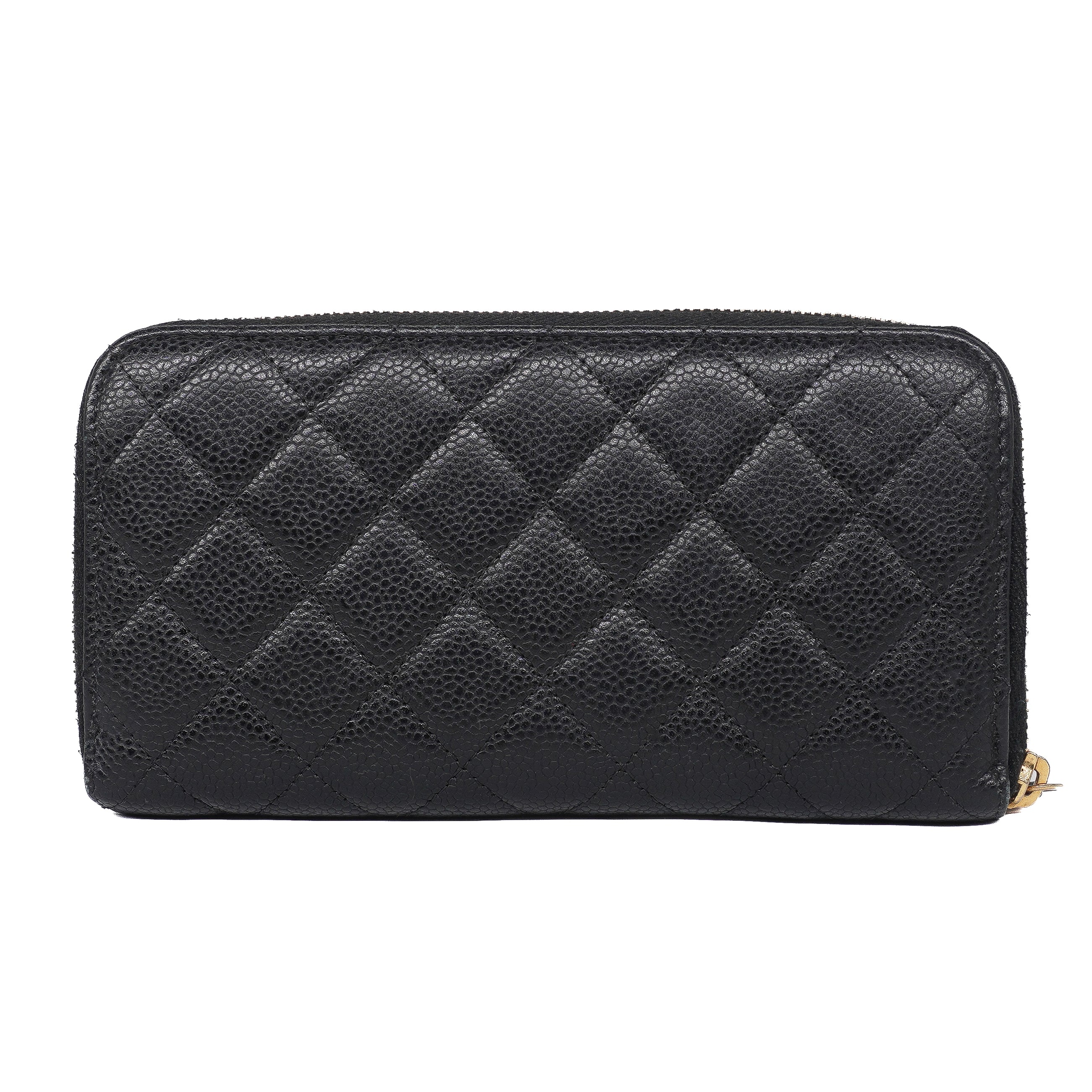 Chanel Large Gusset Zip Around Wallet