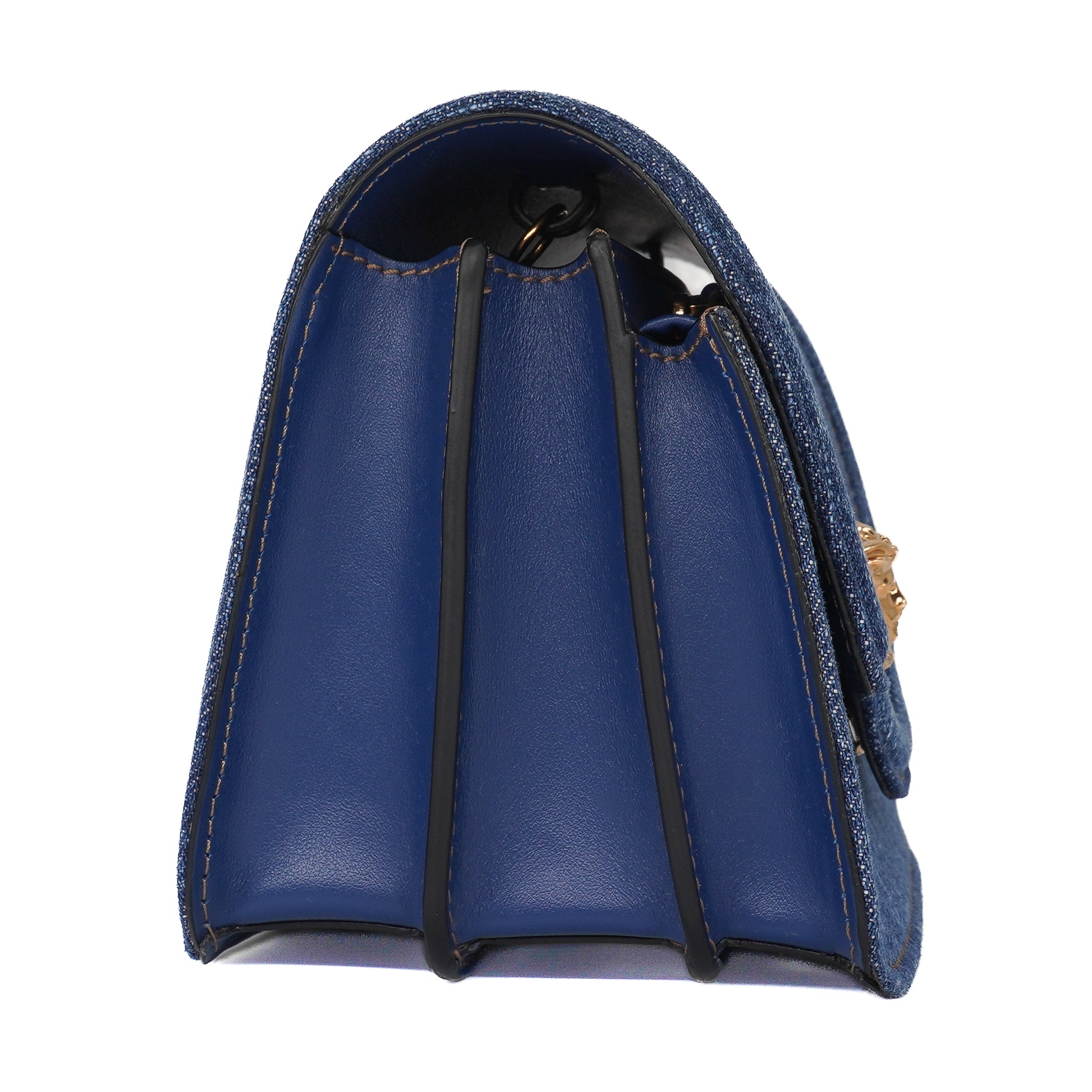 Versace Denim La Medusa Chain Shoulder Bag