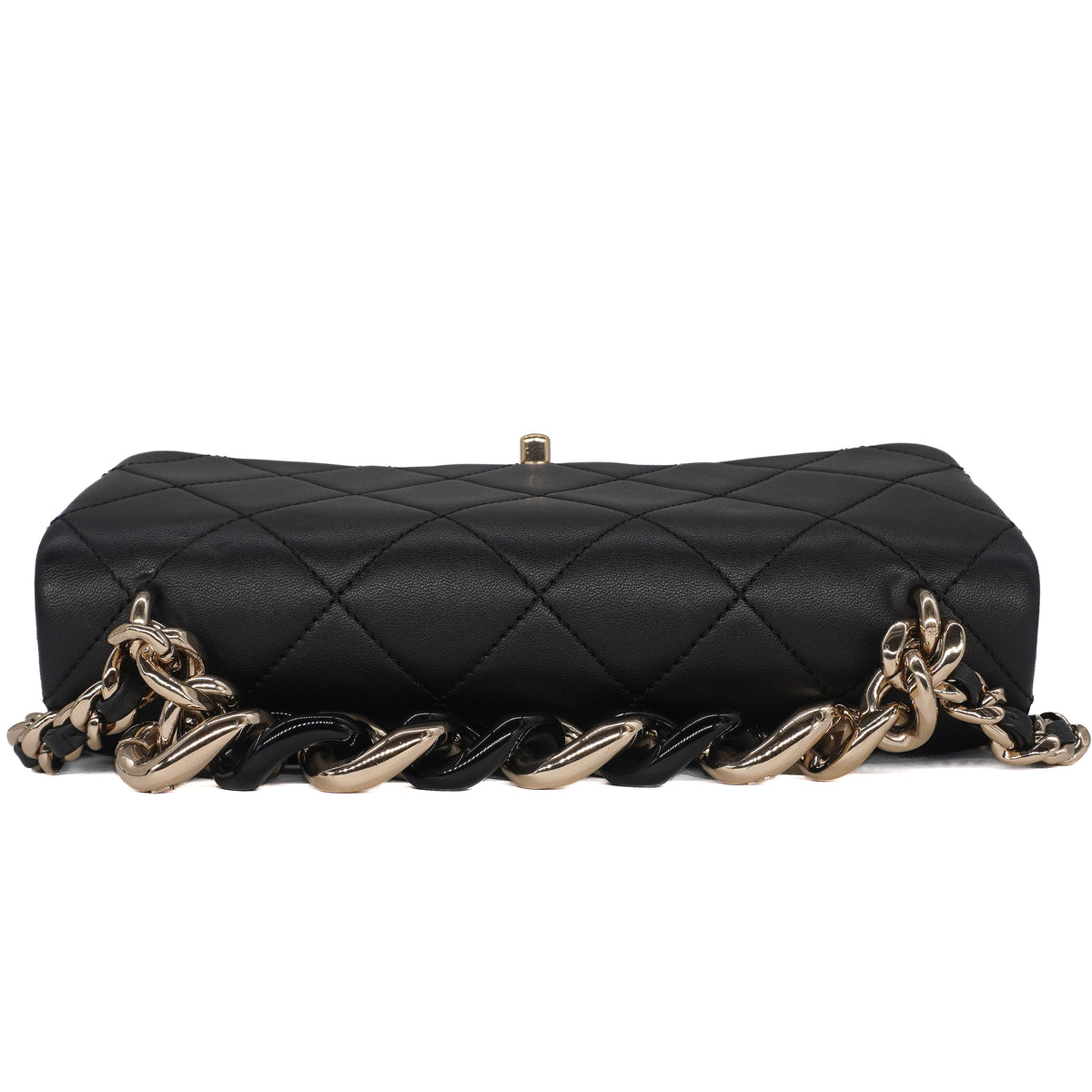 Chanel Elegant Chain Small Flap Bag Lambskin Black