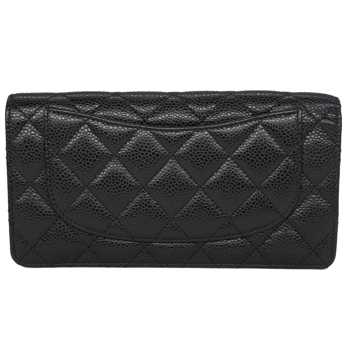 Chanel Yen Wallet Quilted Caviar Black