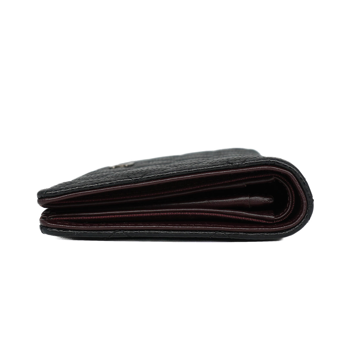 Chanel Yen Wallet Quilted Caviar Black