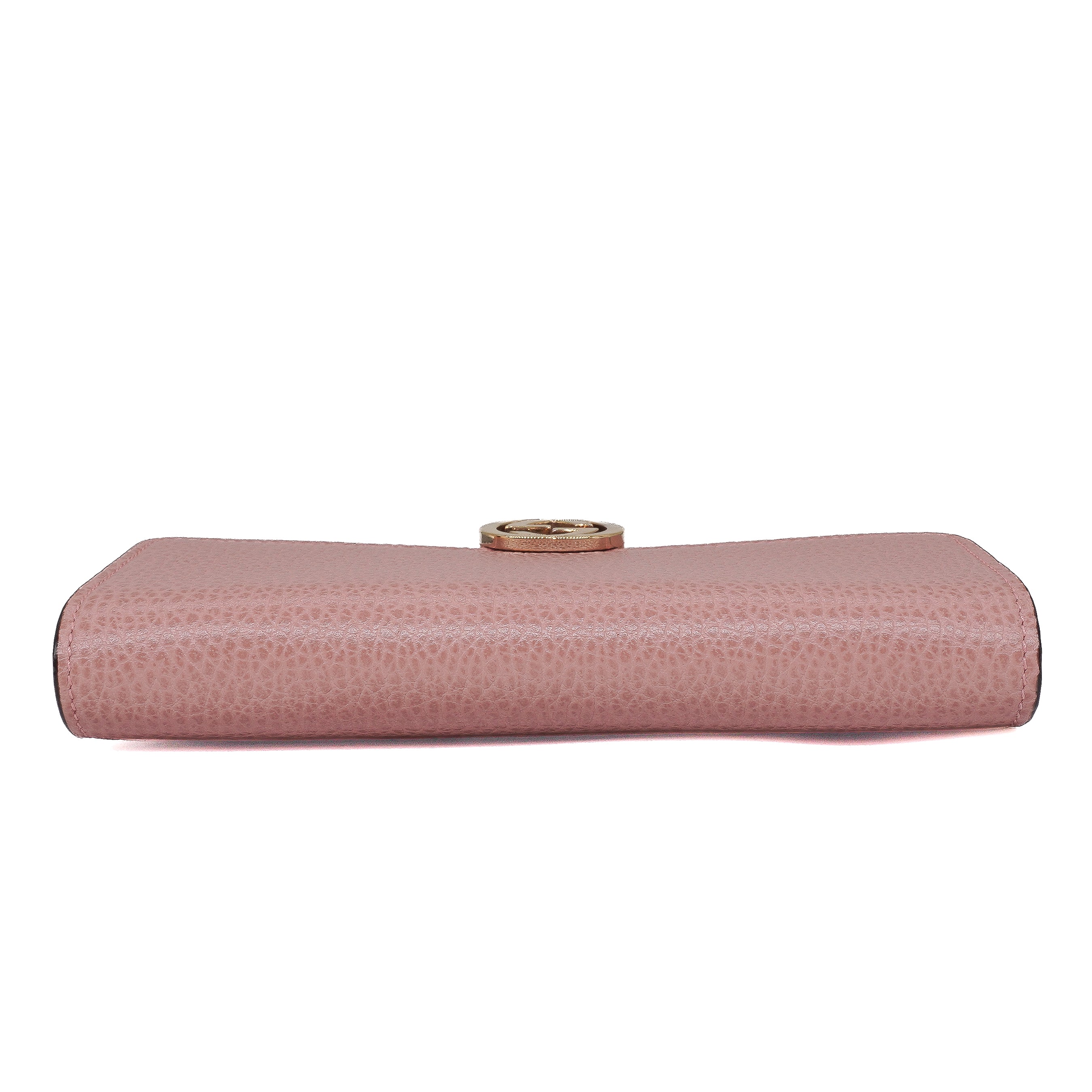 Gucci Pink Dollar Calskin Interlocking G Chain Wallet