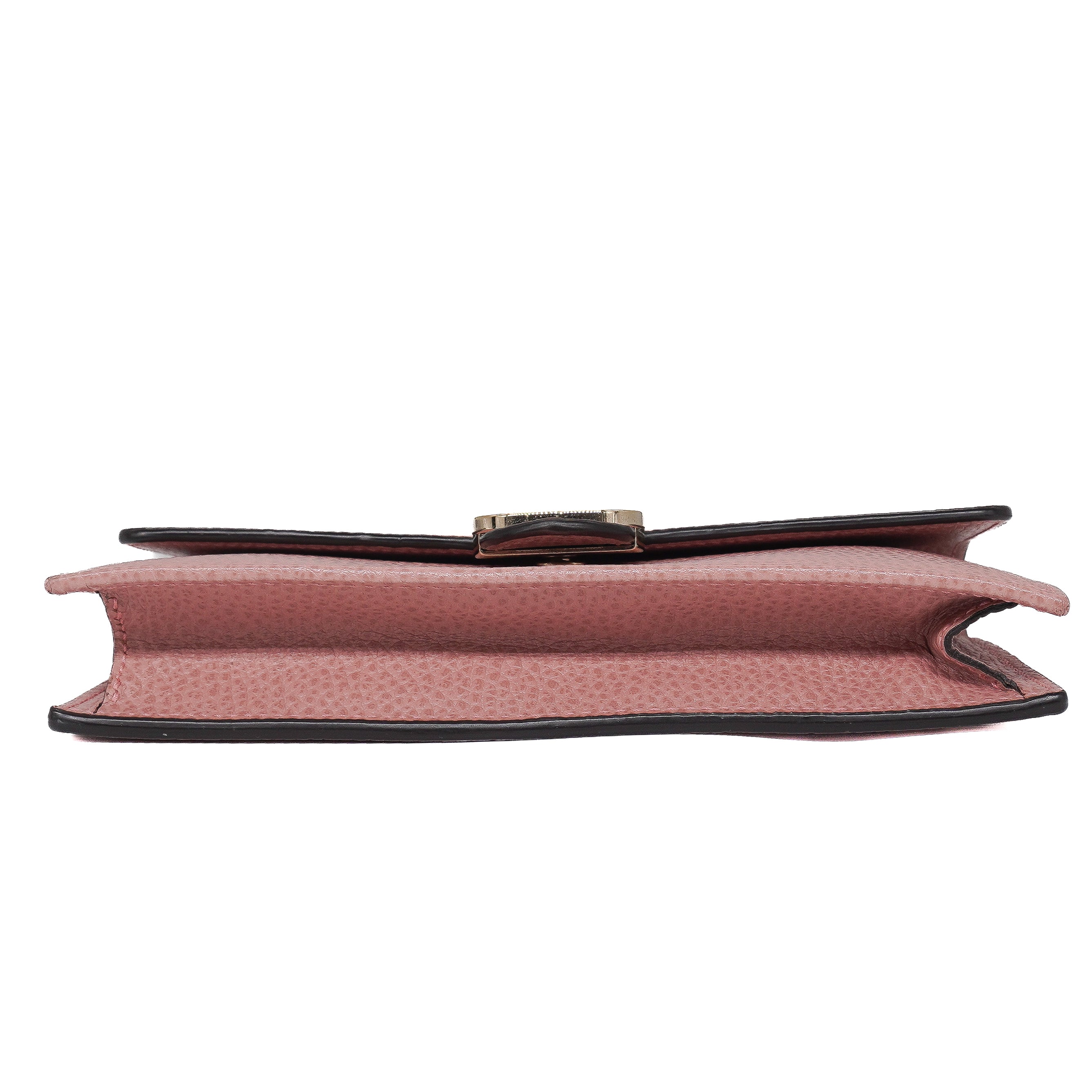 Gucci Pink Dollar Calskin Interlocking G Chain Wallet