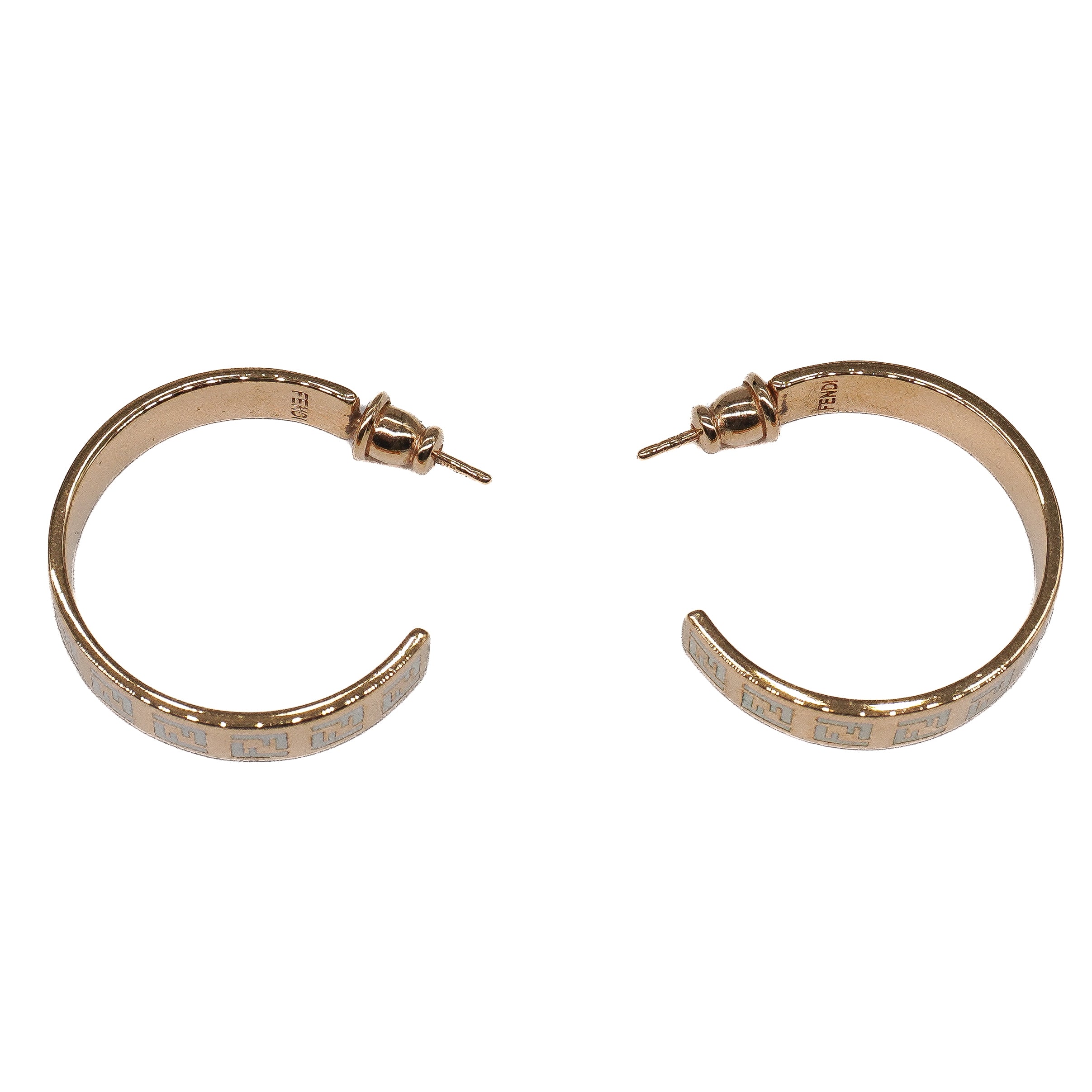 Fendi Enamel Hoop Earrings