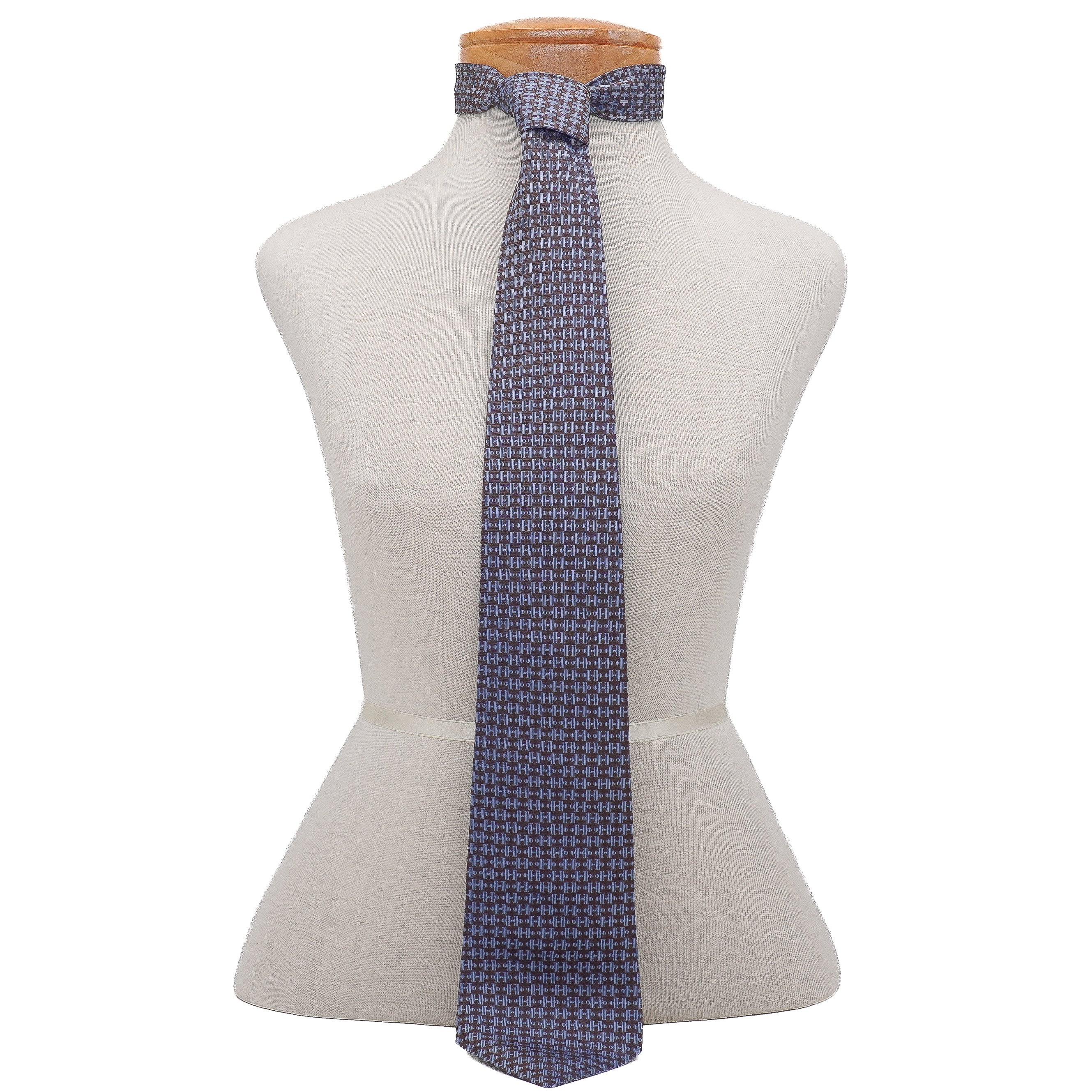 Hermes Faconne Jacquard Tie