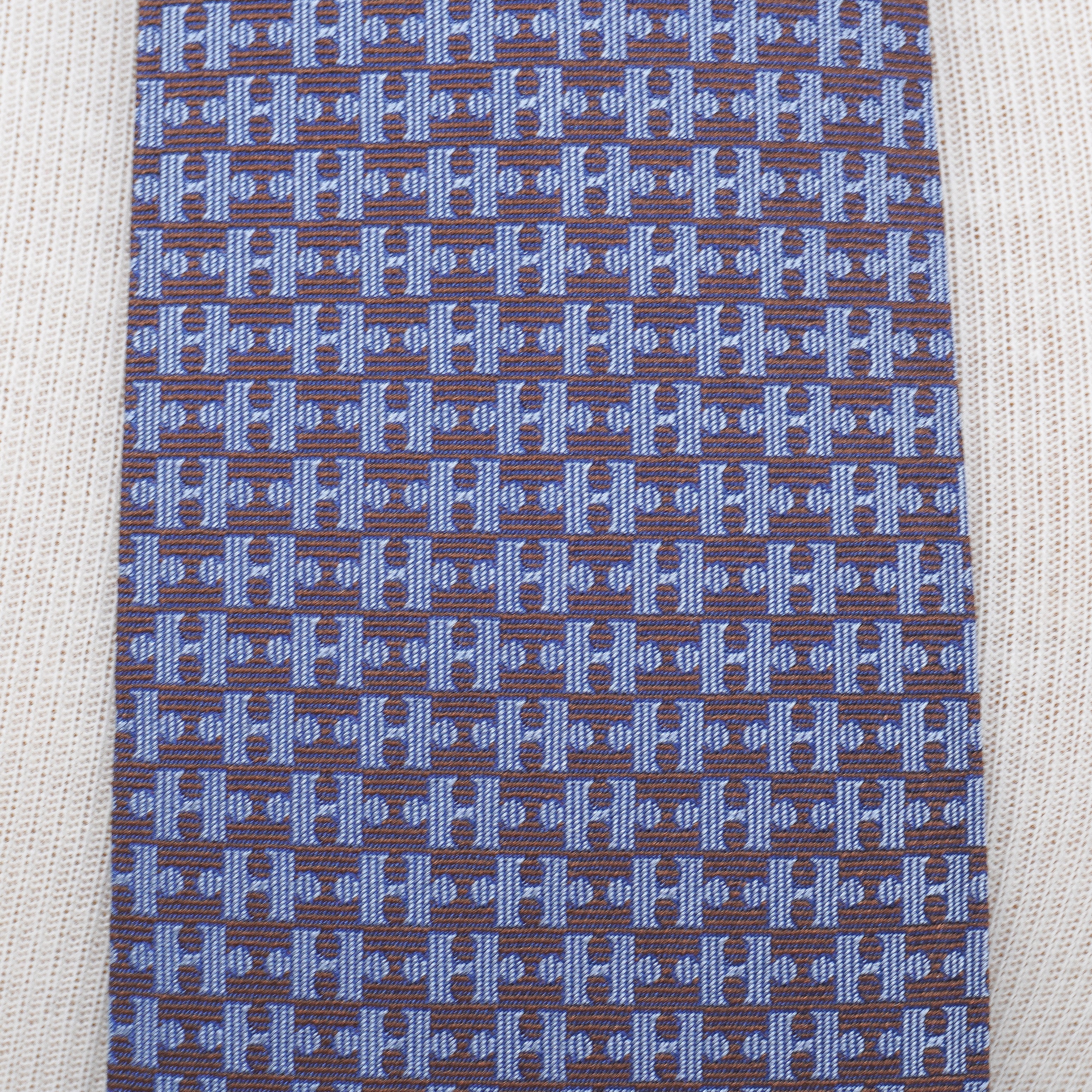 Hermes Faconne Jacquard Tie