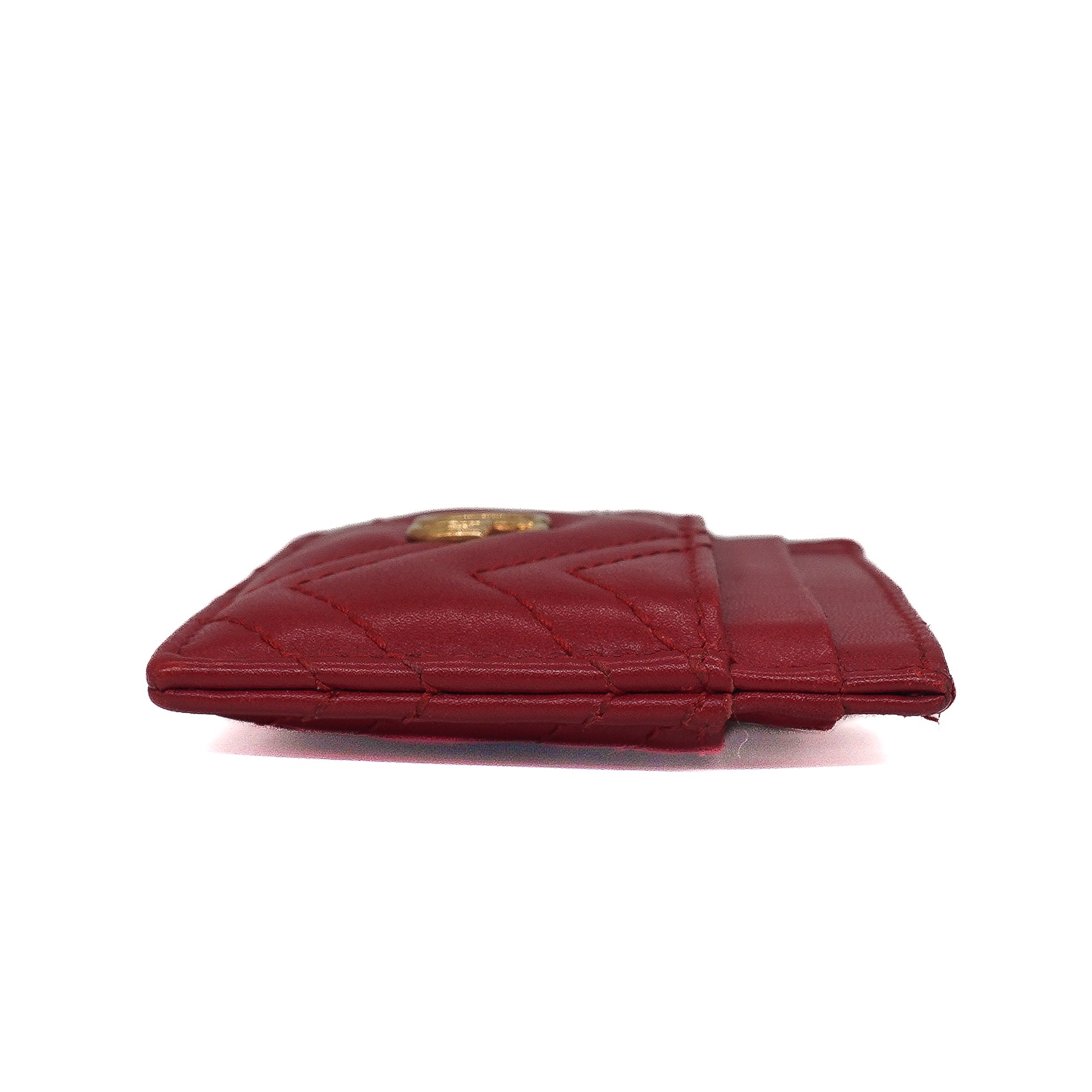 Gucci Calfskin Matelasse GG Marmont Card Holder