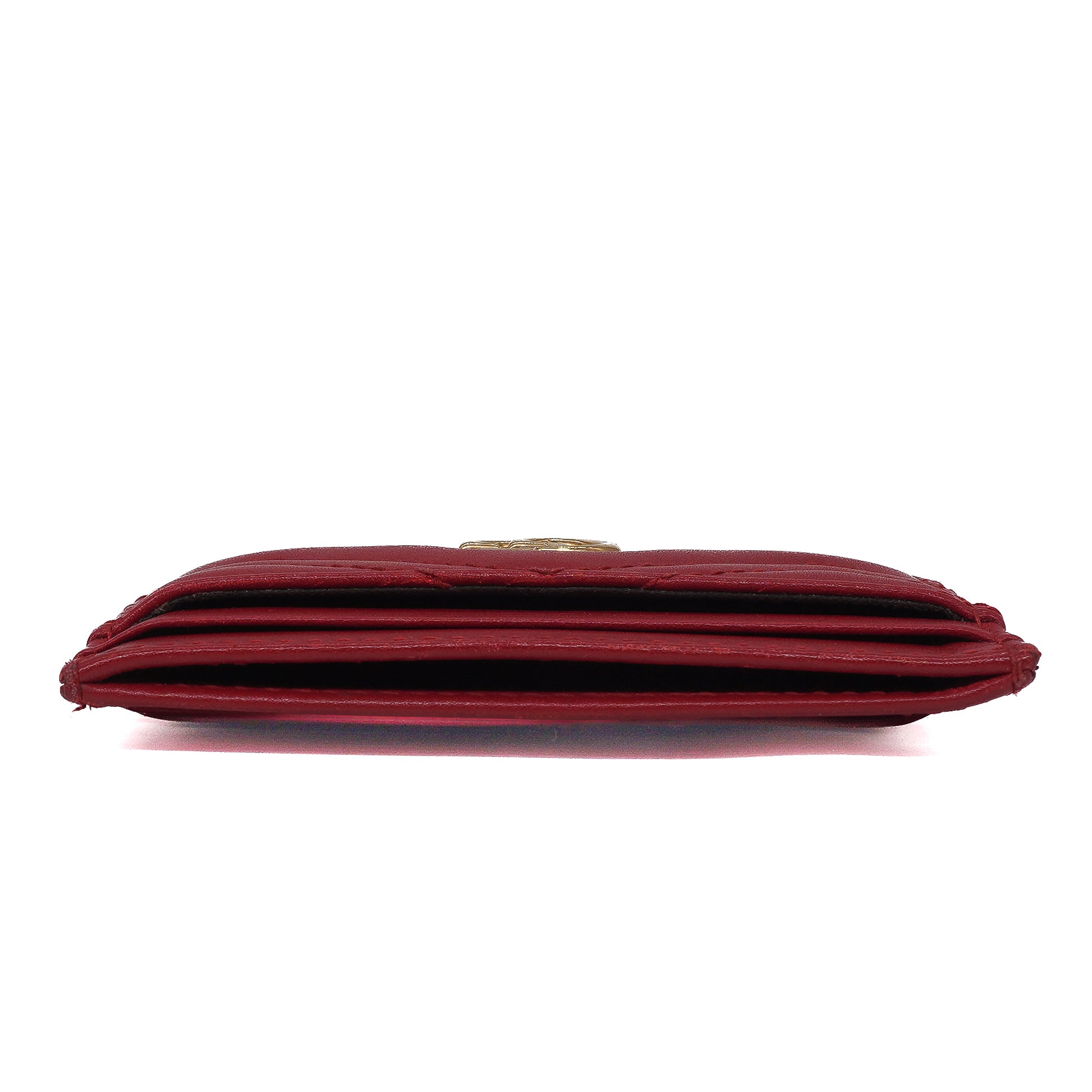 Gucci Calfskin Matelasse GG Marmont Card Holder