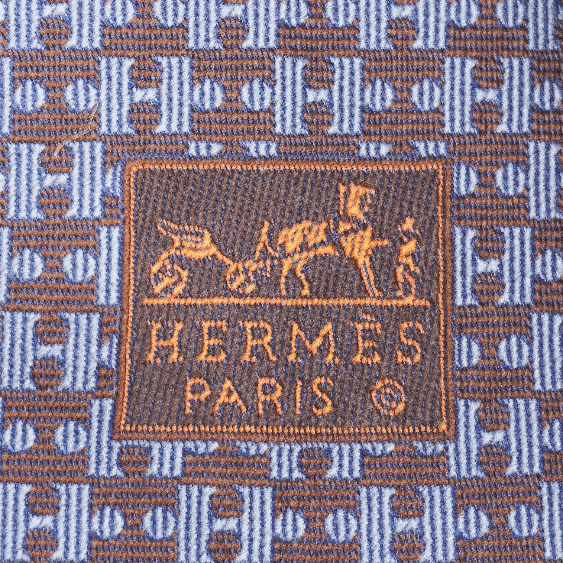 Hermes Faconne Jacquard Tie