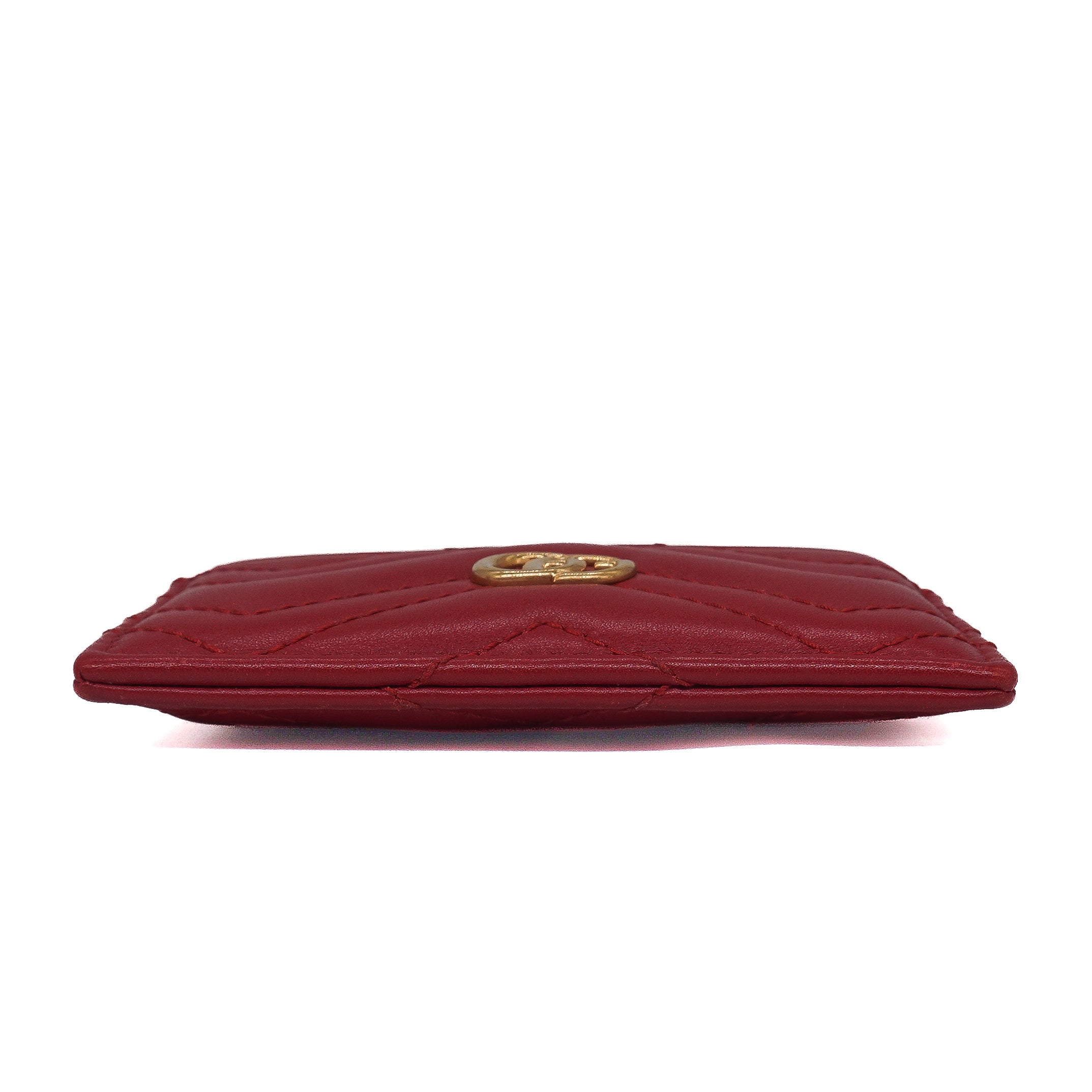 Gucci Calfskin Matelasse GG Marmont Card Holder