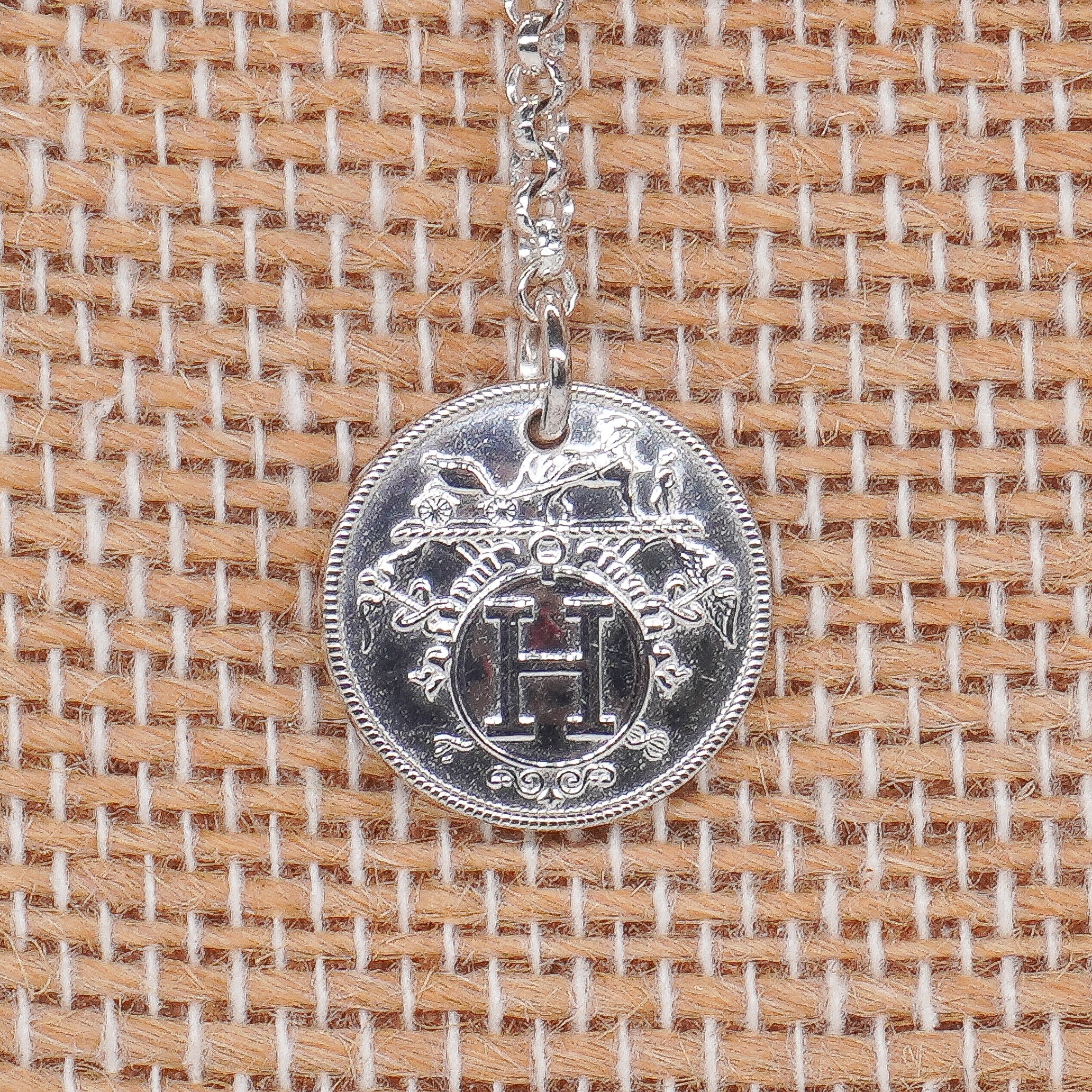 Hermes Ex-Libris Pendant Necklace