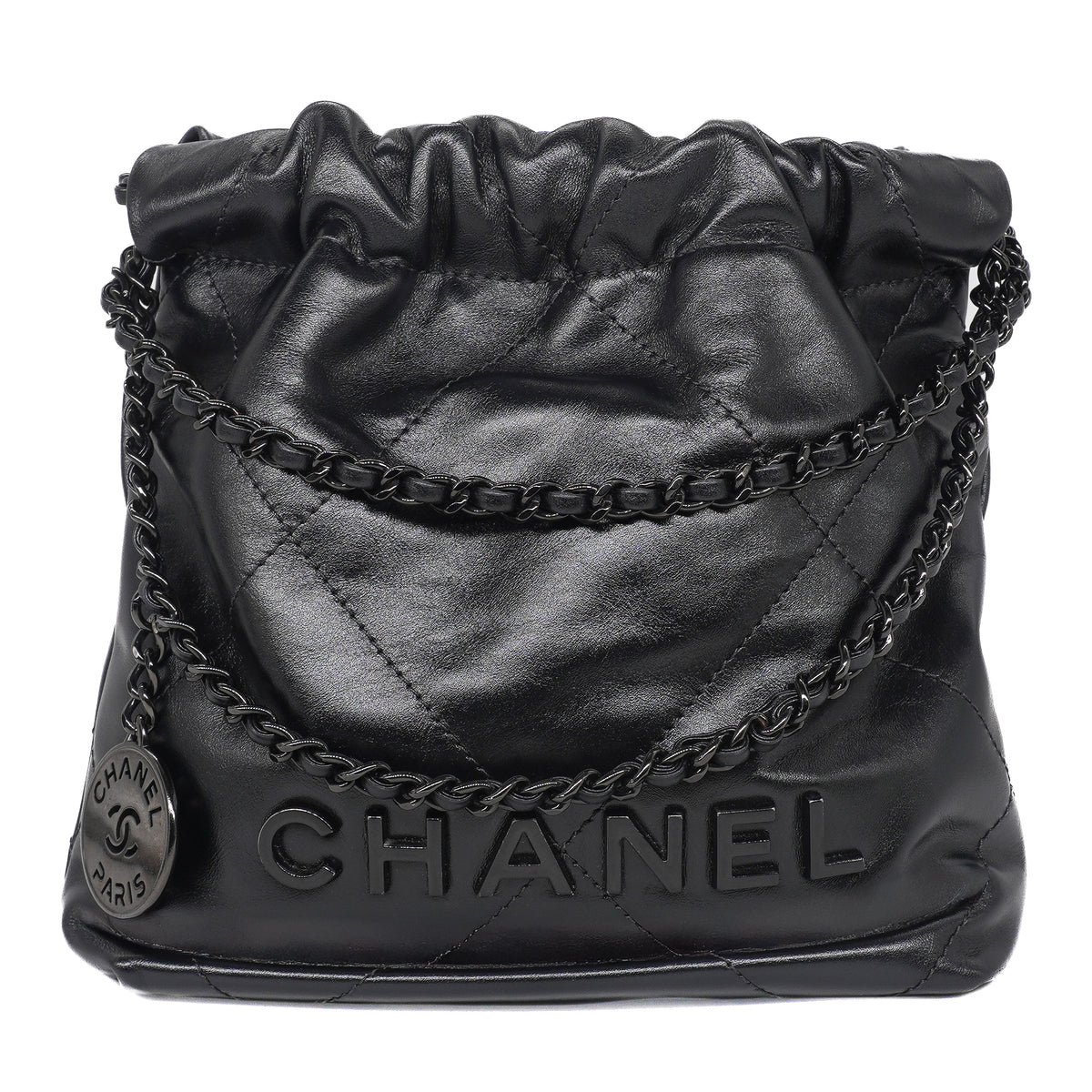 Chanel 22 Mini Shiny Calfskin So Black