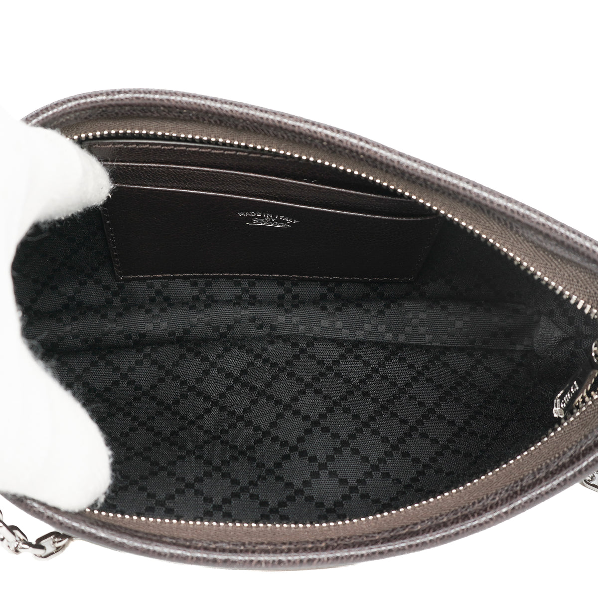 Gucci Gossip Small Bag GG Canvas Dark Brown