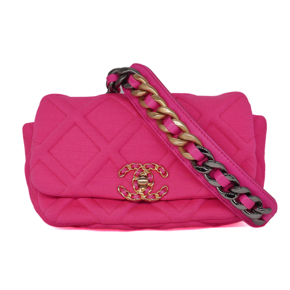 Chanel Jersey Quilted Chanel 19 Waist Bag