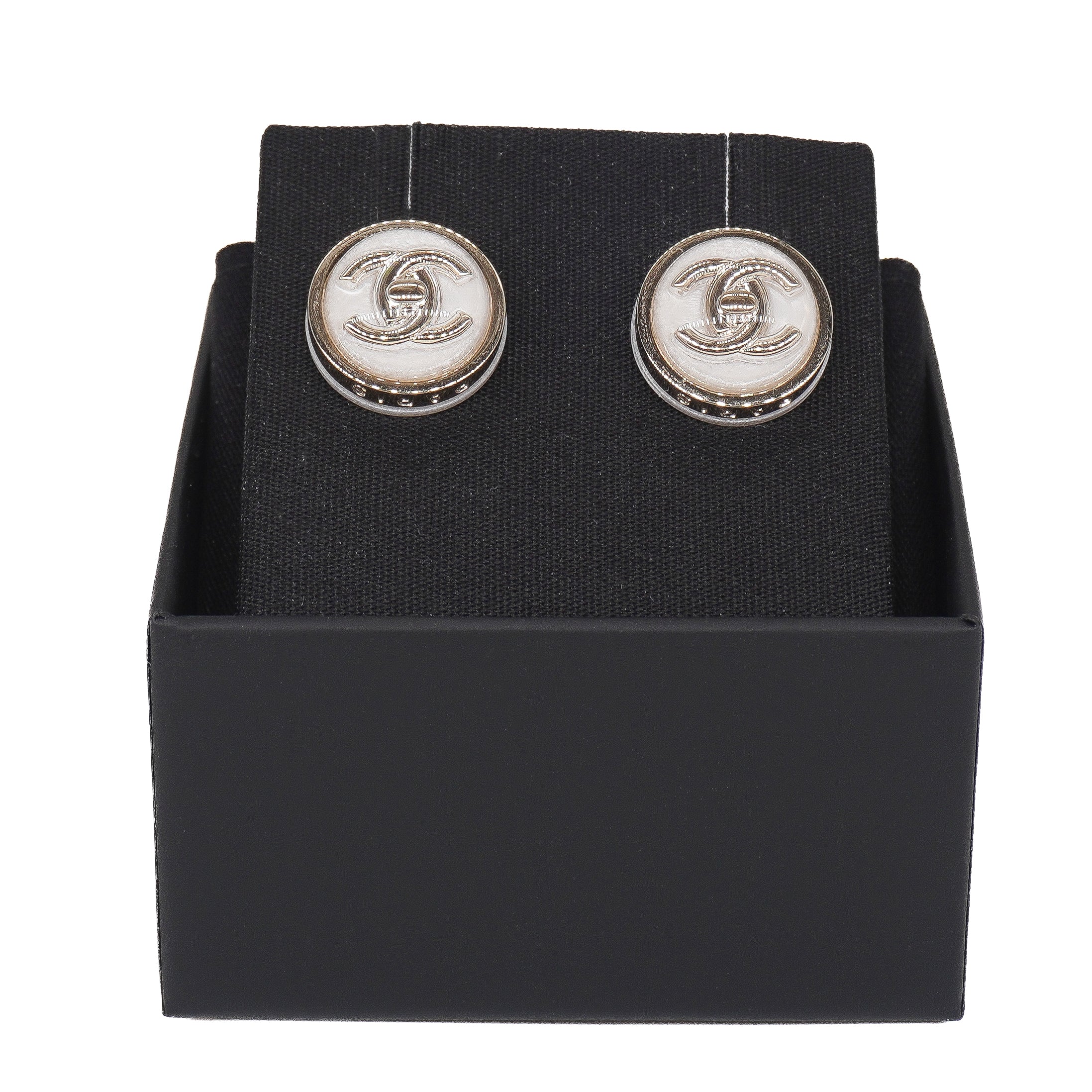 Chanel Round CC Earrings
