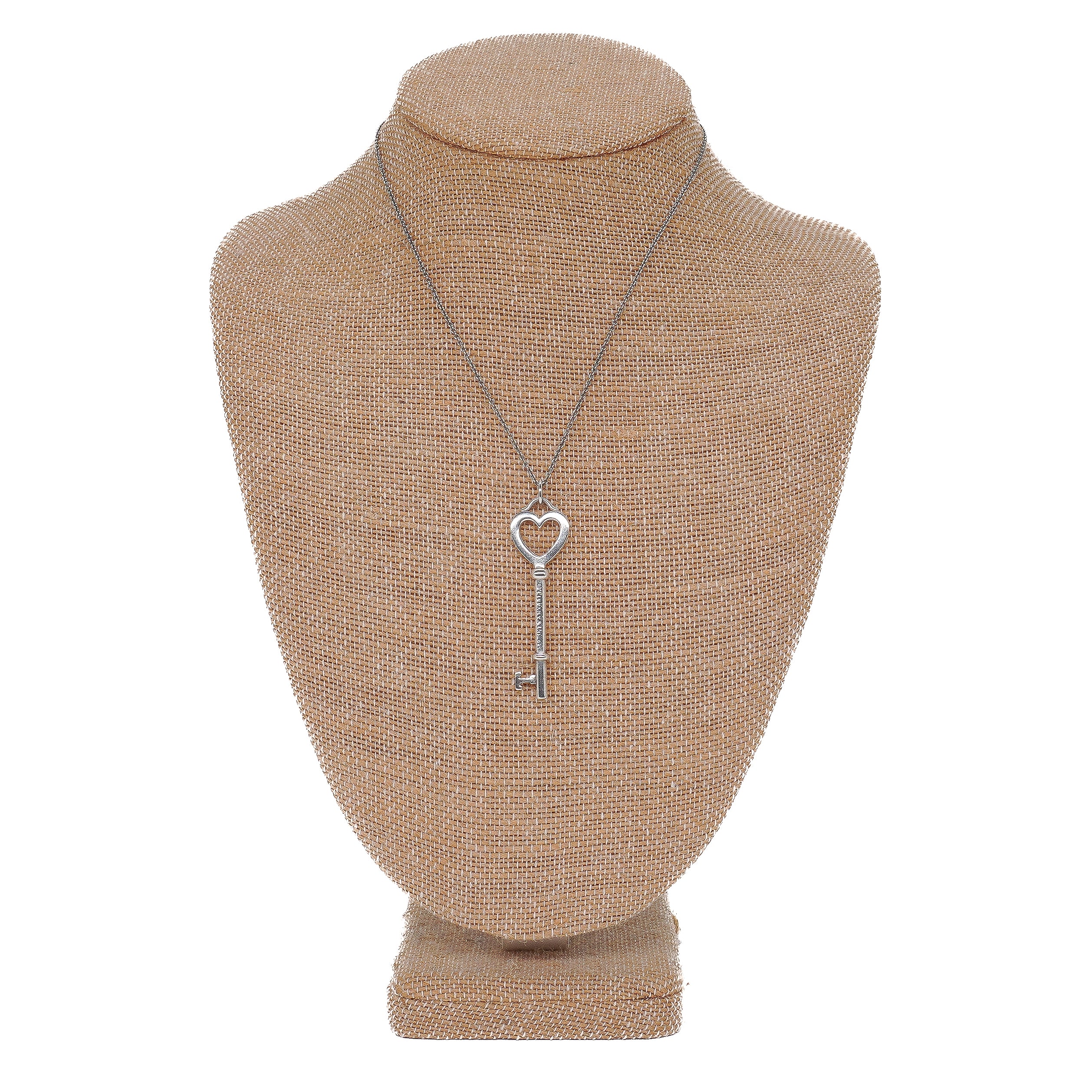 Tiffany &Co Heart Key Pendant Necklace